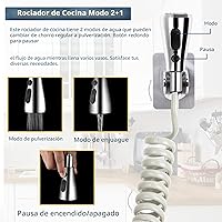 Vista 2 de CECEFIN Accesorio de manguera rociadora para fregadero de cocina para grifo, repuesto de cabezal de grifo de cocina con manguera de retroceso de 79