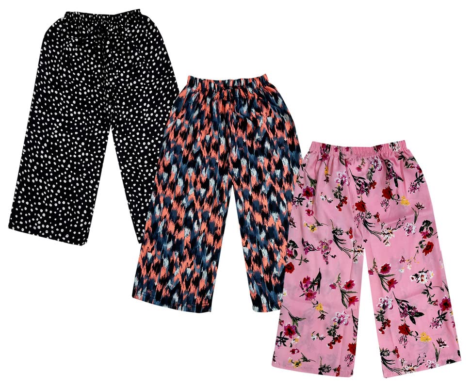 Image of IndiWeavesGirls Crepe Printed Loose Capri 3 /4th Pants