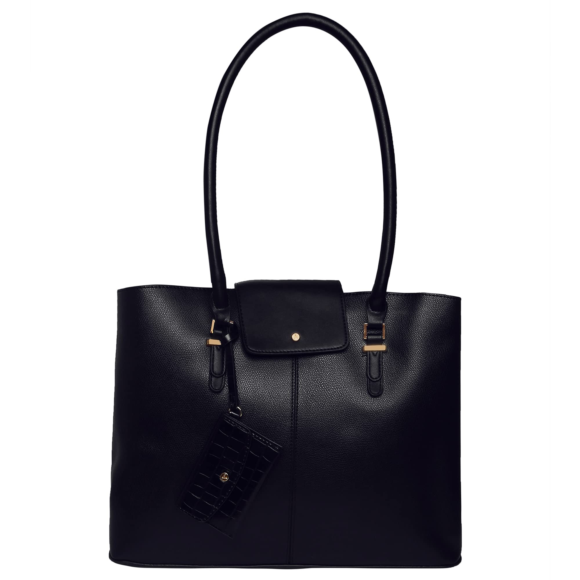 Accessorize London Womens Faux Leather Black Structured Tote Bag (B08NP3HYYQ) Amazon Price History, Amazon Price Tracker