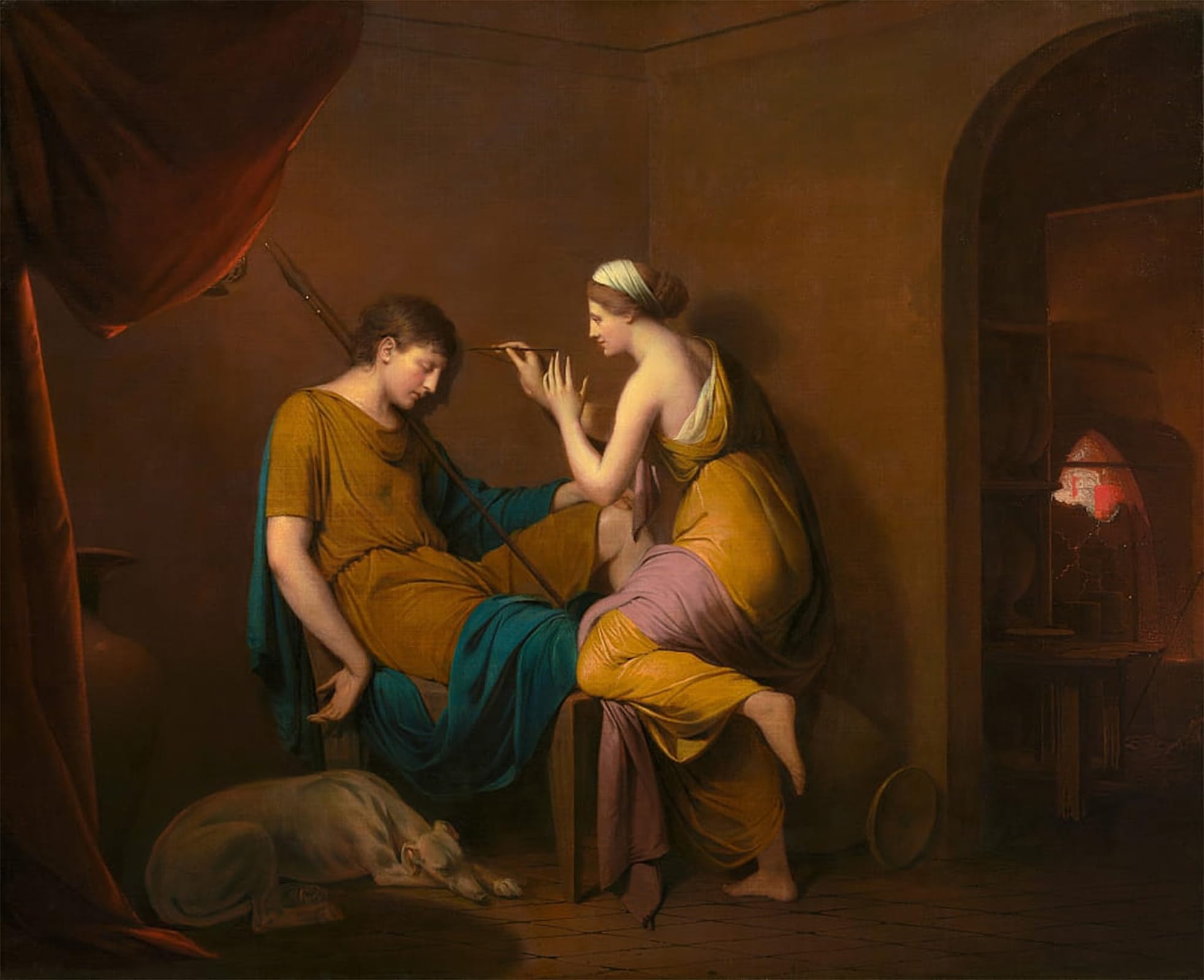 HRJUBWREE Oil Painting Prints on Canvas Painting Picture the Corinthian Maid by Wright of Derby Artwork Canvas Prints for Home Decor 60x90cm