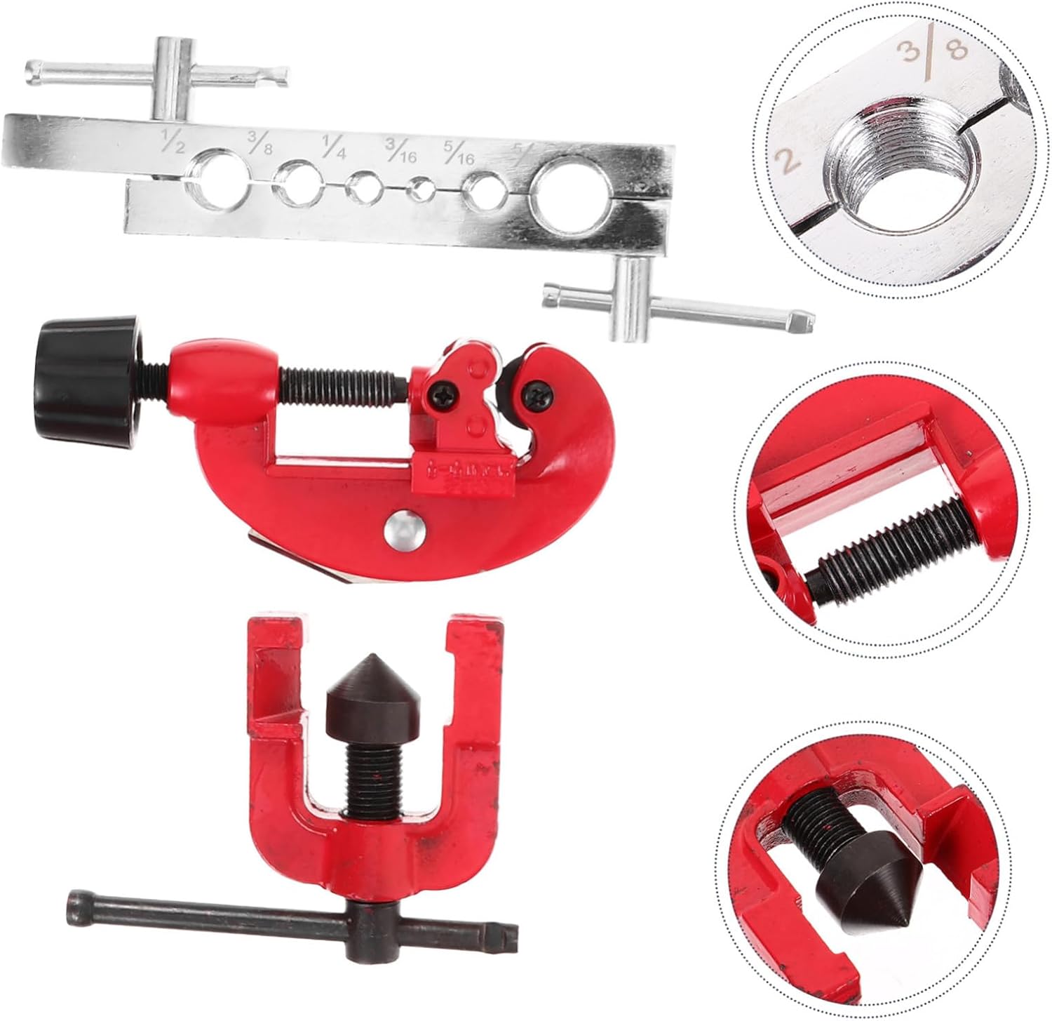 Flaring Tool Kit,Flaring Tool for Brake Line,Brake Flaring Tool,Tube Bender Pipe Repair Mechanic Hydraulic Brake Repair Set