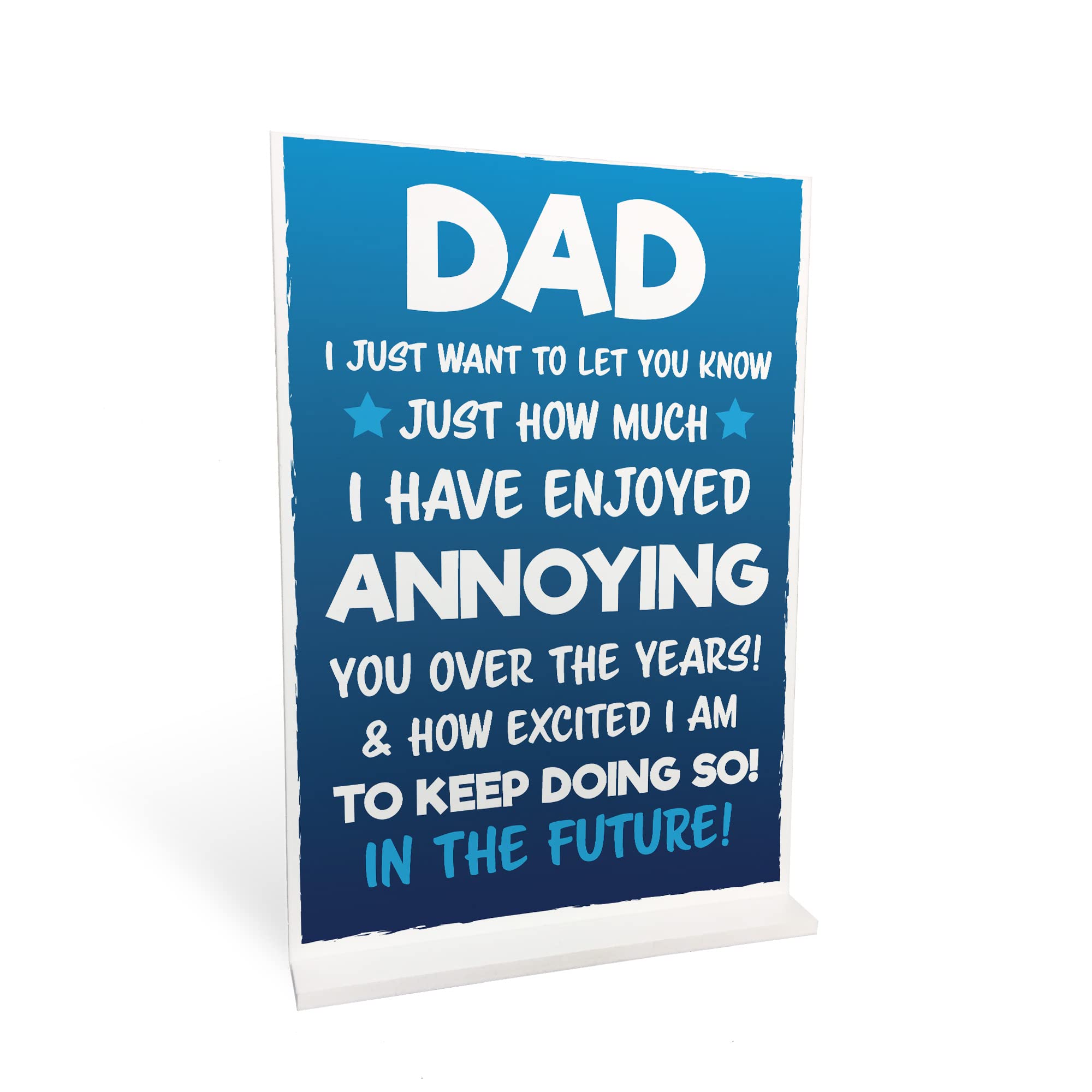 Red Ocean Funny Dad Gift Standing Plaque Dad Gifts From Daughter Son Joke Humour Dad Gifts For Him