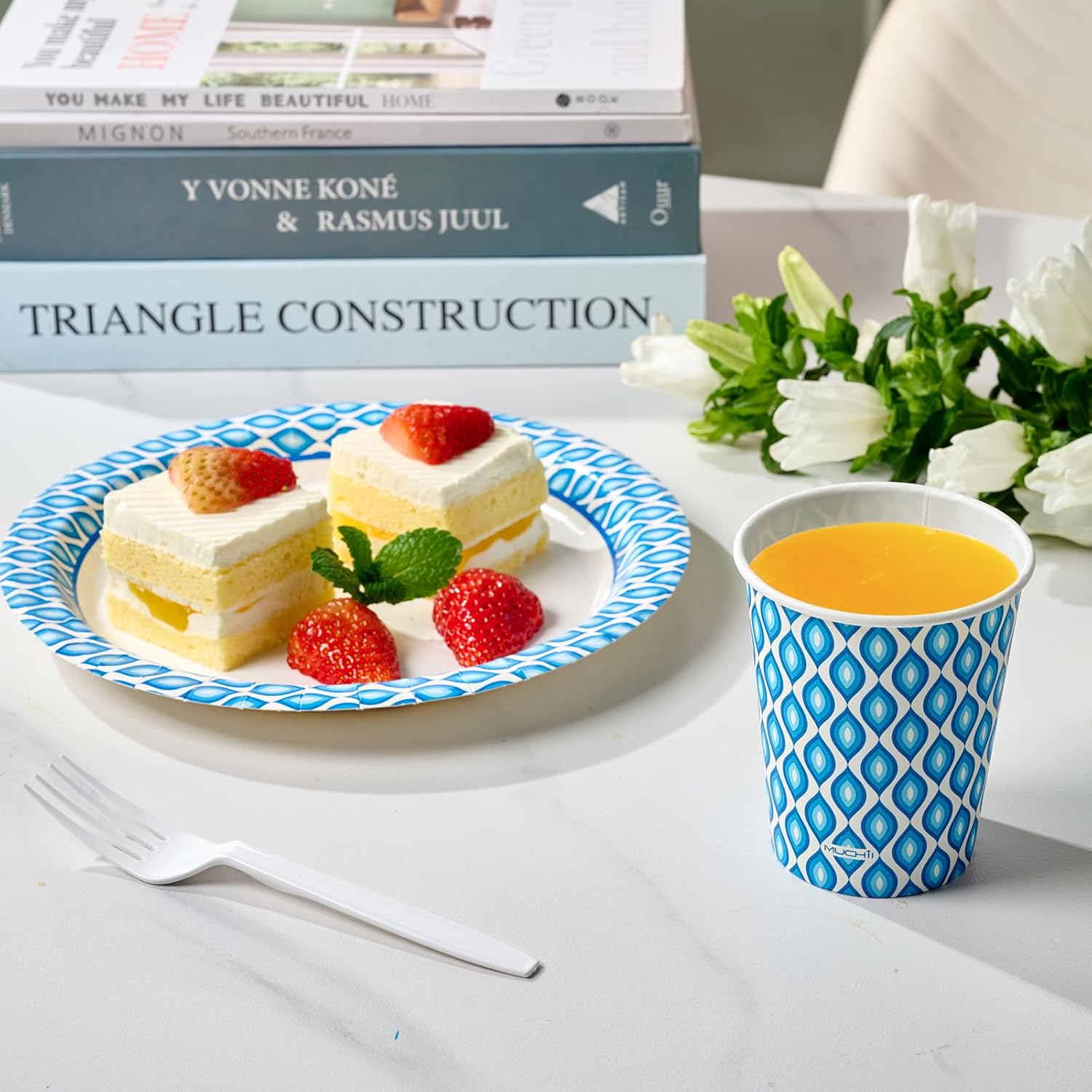 MUCHII 300 Count Paper Cups 8 oz, Disposable Drinking Cups for Party, Picnic, Travel, and Events - Image 3