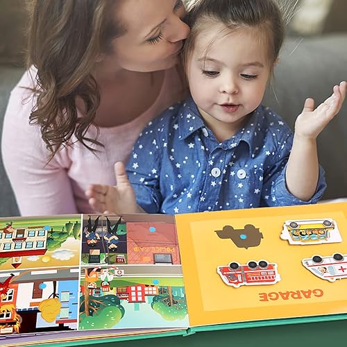 Miniatura 2 de PLUSYARD Libro silencioso para niños pequeños libro ocupado Montessori para niños actividades de aprendizaje preescolar juguetes de aprendizaje para