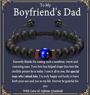Fathers Day Gift for Dad, Papa, Boyfriend's Dad Bead Bracelet for Birthday, Christmas