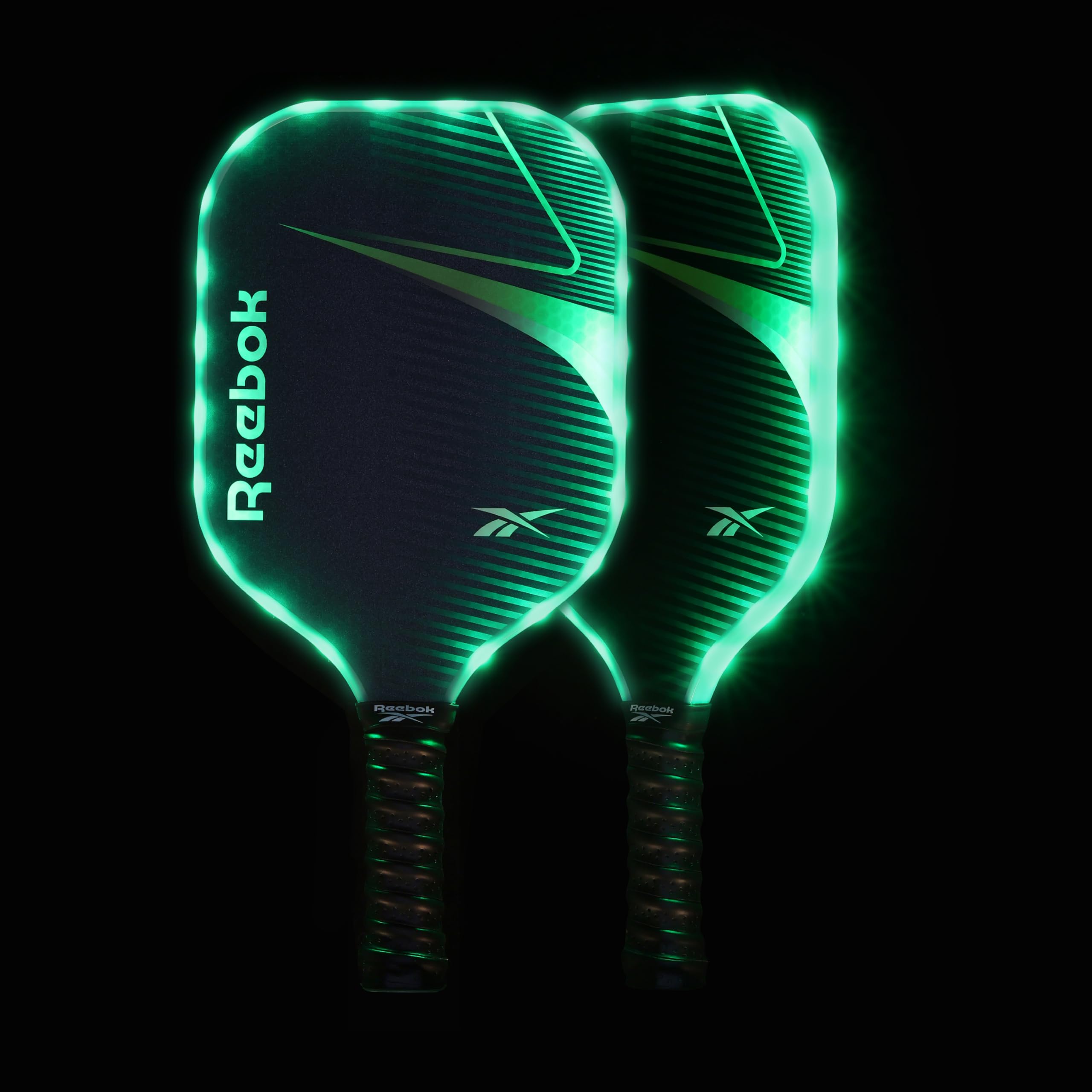 Reebok - LED-Pickleball-Set, hohe Sprungkraft, Outdoor-Pickleballs mit Präzision, 40-Loch-Muster, perfekt für nächtliche Spiele
