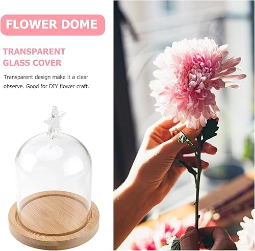 Miniatura 9 de Garneck 3 Uds. DIY Globos de nieve Cloche cúpula de vidrio transparente Tarro de cristal transparente Cúpula de flores de mesa vacía de vidrio