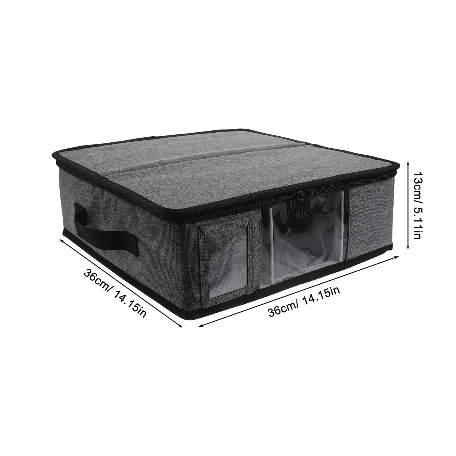 SHINEOFI Caja de Almacenamiento para Tazas con Divisores, Tapa con Cremallera y Asas, Organizador Apilable para Vasos y Tazas de Café, Multiuso para Cocina y Mudanzas, Diseño Compacto
