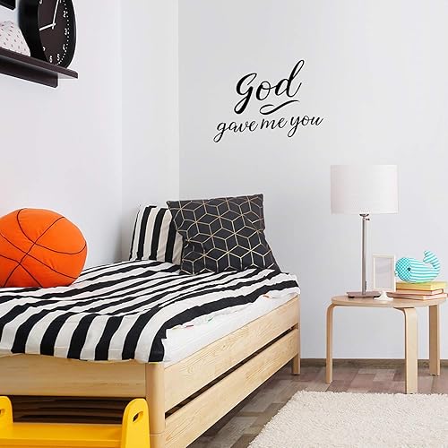 Miniatura 2 de Calcomanía de vinilo para pared, 16.5 x 22 pulgadas, diseño religioso moderno, unisex, para recién nacido, niños, hogar, apartamento, cuarto de