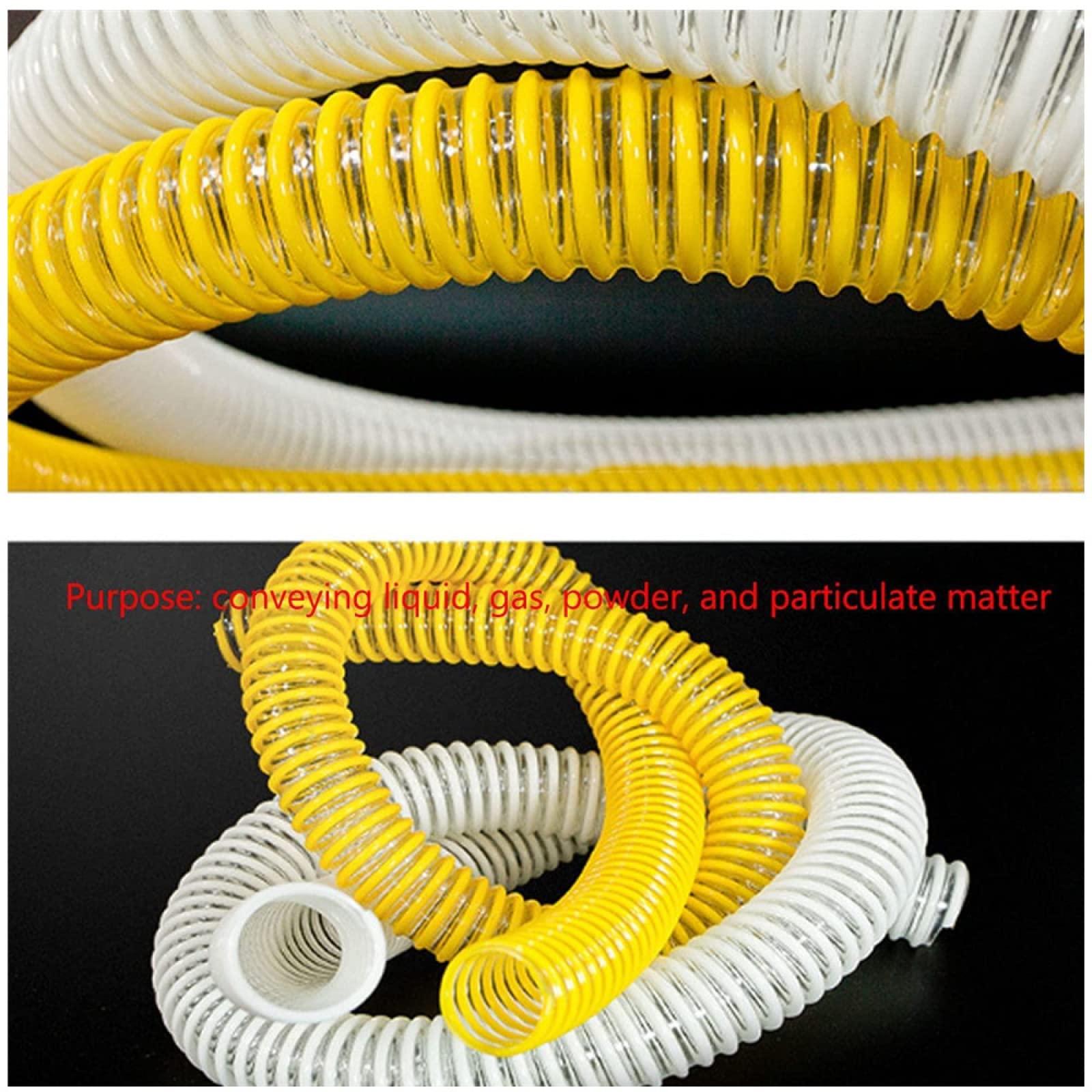 Condotto flessibile di ventilazione in PVC, tubo flessibile di ventilazione, come condotto di ventilazione, bianco, lunghezza 1 m, diametro interno,100 mm