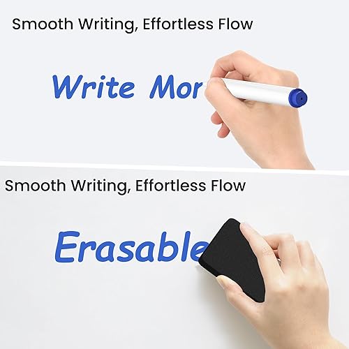 Miniatura 3 de Pizarra blanca magnética para pared, kit de pizarra de borrado en seco de 36 x 24 pulgadas con 2 marcadores magnéticos de borrado en seco, 4 imanes,