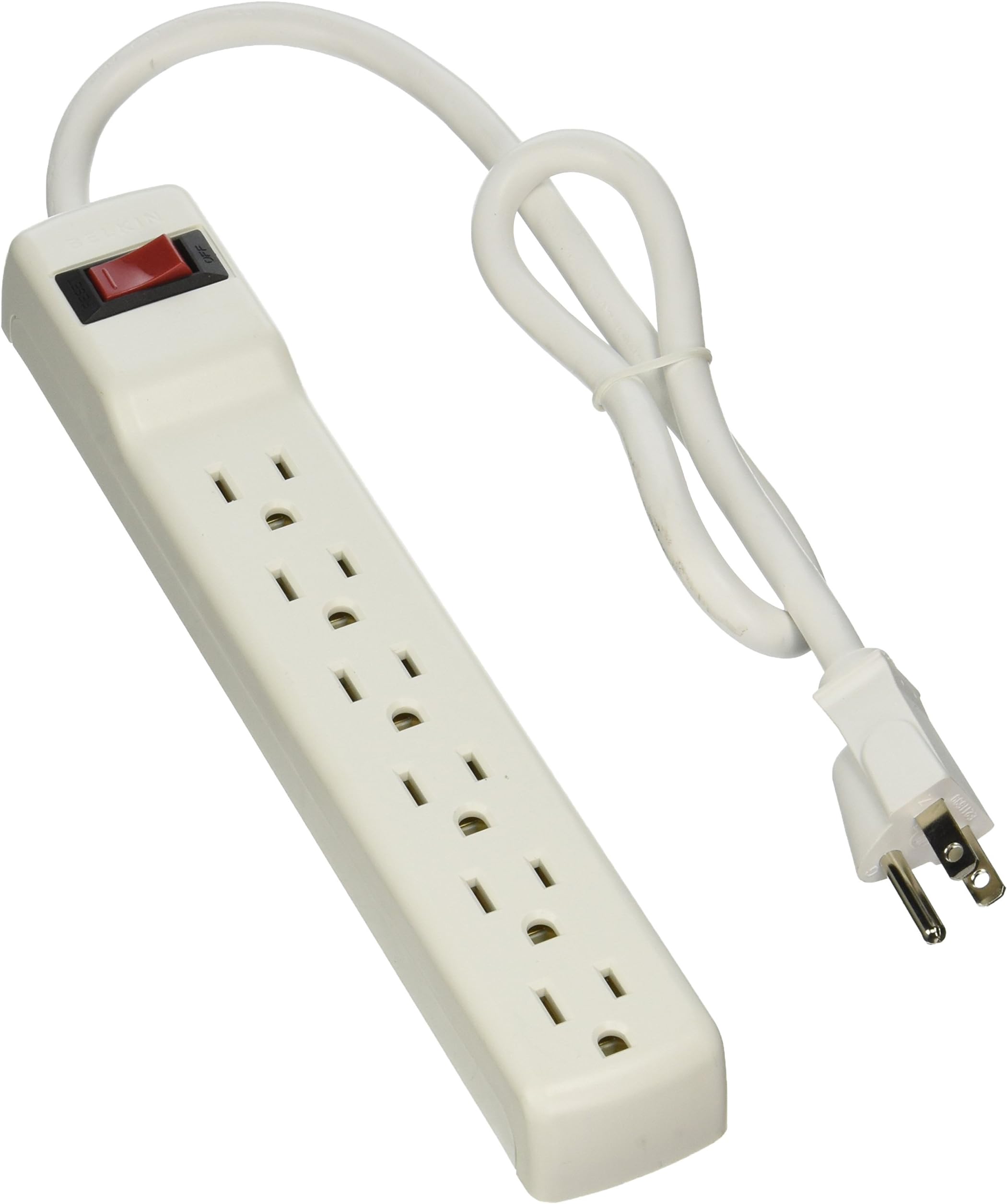 6-Outlets 28 Inch (70 CM) Long Surge-Protected Household Power Strip (FL27S-L)