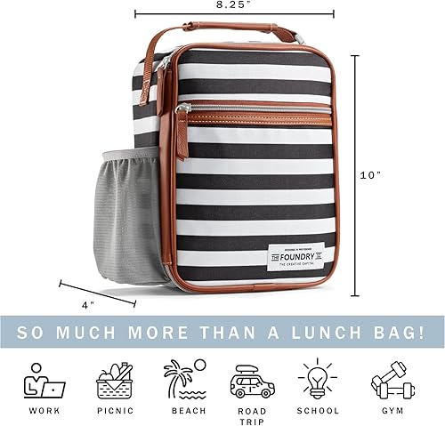 Miniatura 4 de Fit & Fresh Thayer - Bolsa de almuerzo aislada con 2 recipientes de alimentos, lonchera reutilizable, mini bolsa enfriadora, perfecta para el