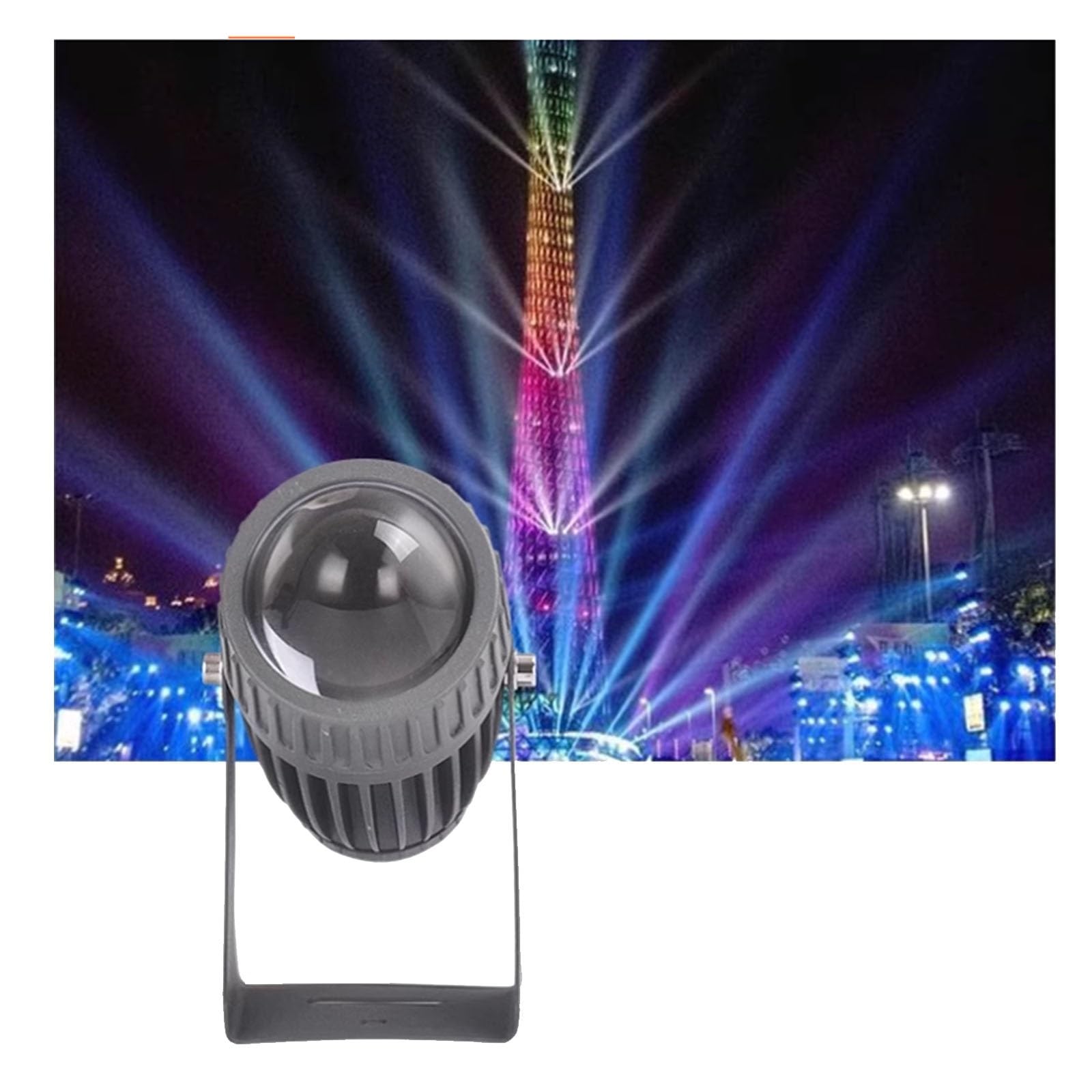 Rotating LED Spotlight - Long Range Narrow Beam Light, 10W Outdoor Spotlights Floodlight IP65 Waterproof Wall Lamp Wall Washer Landscape Lighting(RGB,24V)