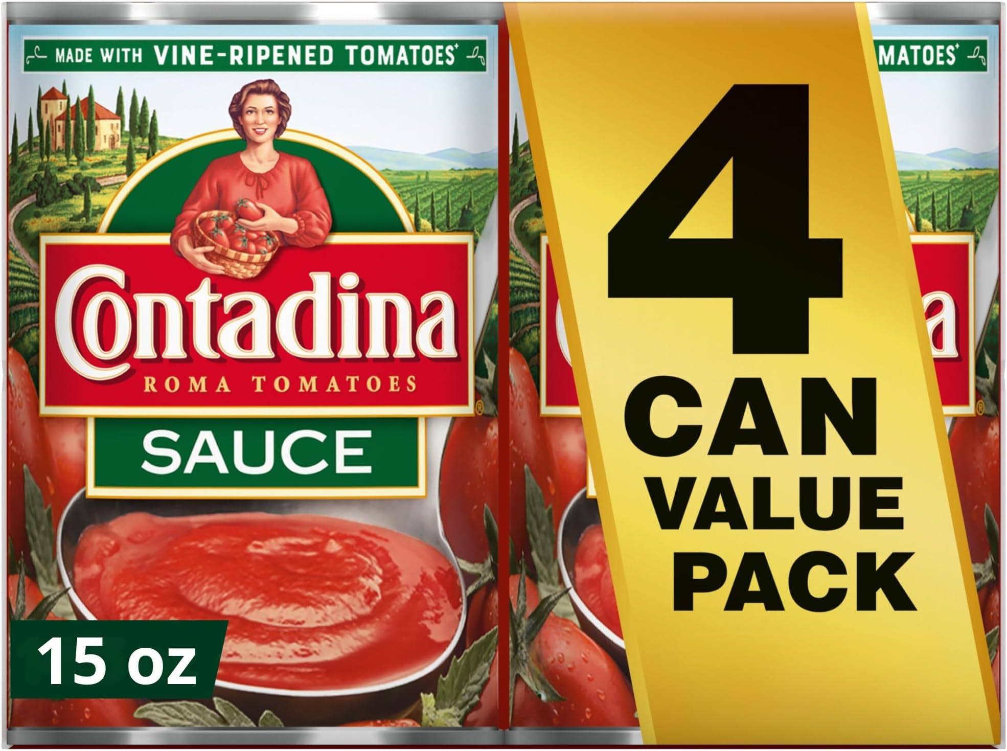CONTADINA Tomato Sauce, 4 Pack, 15 oz Cans