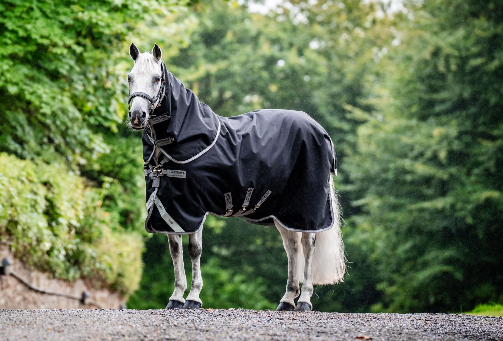 Amigo 1200D Plus Turnout Bundle, 155cm, Black/Titanium Grey&Silver