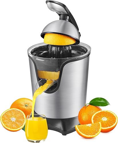 Exprimidor de cítricos, máquina de exprimidor de naranja, Exprimidor de pomelo de lima manos libres de acero inoxidable, Exprimidor eléctrico de