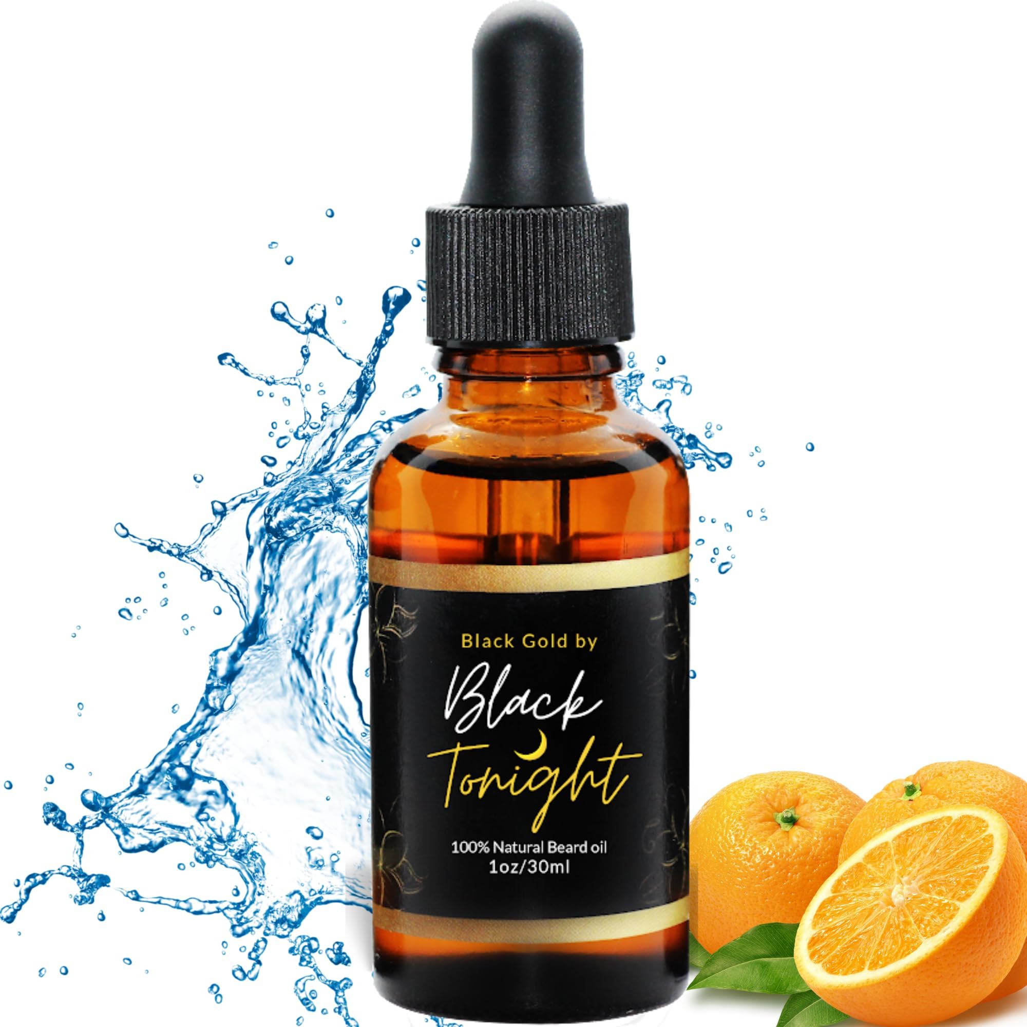 All-Natural Beard Oil for Men – Luxury Beard Growth Oil – Organic Hair & Skin Serum with Orange Citrus Scent - 1 oz