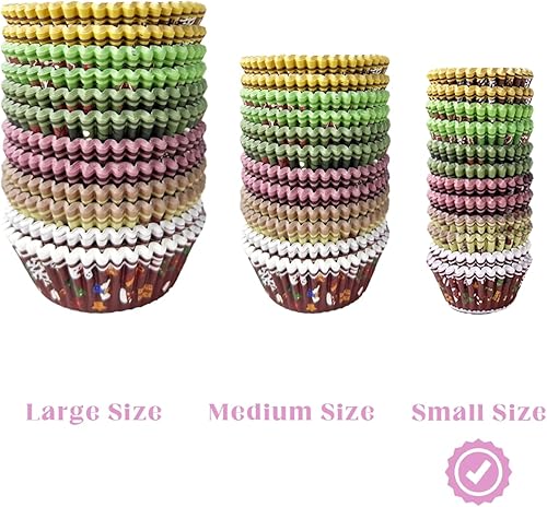 Miniatura 9 de qiqee Forros de magdalenas de Halloween para Halloween, 300 unidades, 6 diseños originales, sin olor, papel de calidad alimentaria para hornear