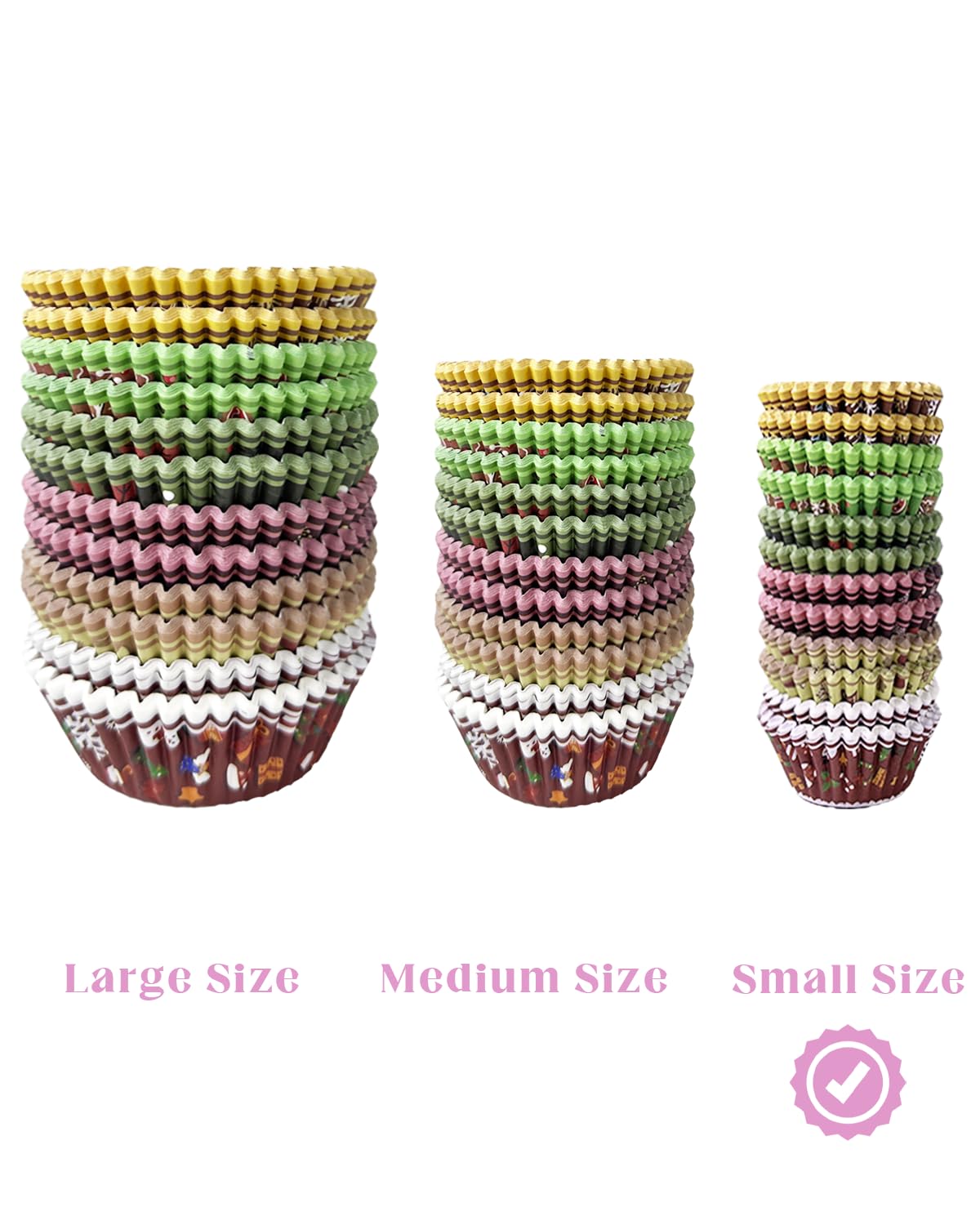 Qiqee Lot De 300 Caissettes à Cupcakes De Noël Standard De Qualité Alimentaire Dégradé 6 Motifs Bonhomme De Pain D'épices De Noël (taille Standard