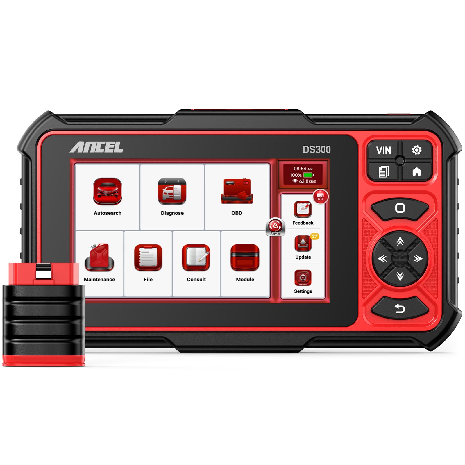 ANCEL DS300 Bidirectional Tool, Full System OBD2 Scanner Diagnostic Tool, Wireless Car Code Reader with 30 Resets, Diagnostic Scanner for All Vehicles, FCA Autoauth, Lifetime Free Update