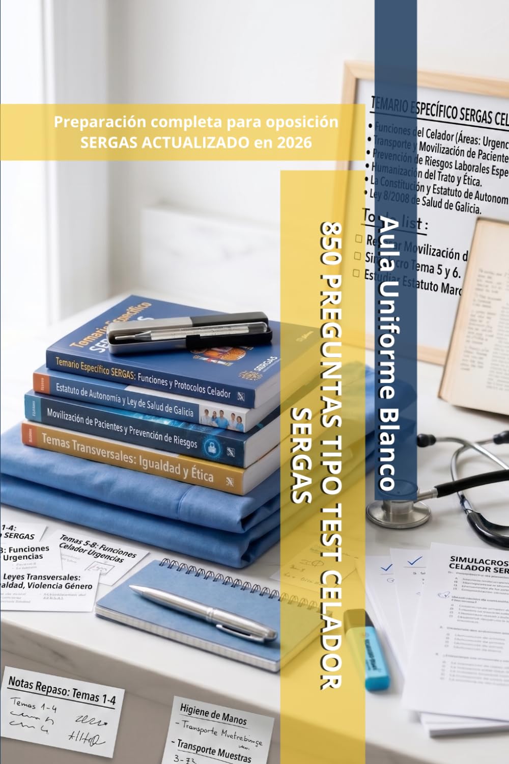 850 PREGUNTAS TIPO TEST CELADOR SERGAS: Preparación completa para oposición SERGAS ACTUALIZADO en 2026