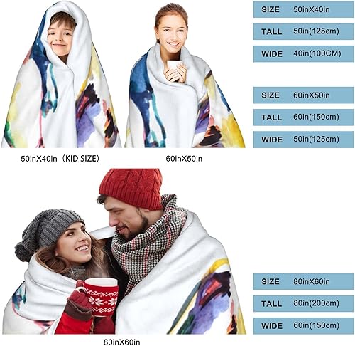 Miniatura 6 de Frenchie Bulldog francés original acuarela de perro blanco de 50 x 40 pulgadas, manta de felpa súper suave, mullida, cálida, mullida para cama,