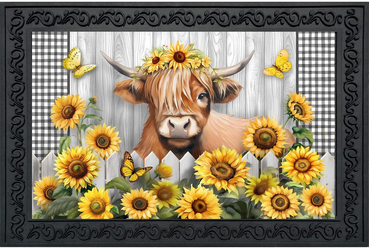 Briarwood Lane Highland Cow Doormat