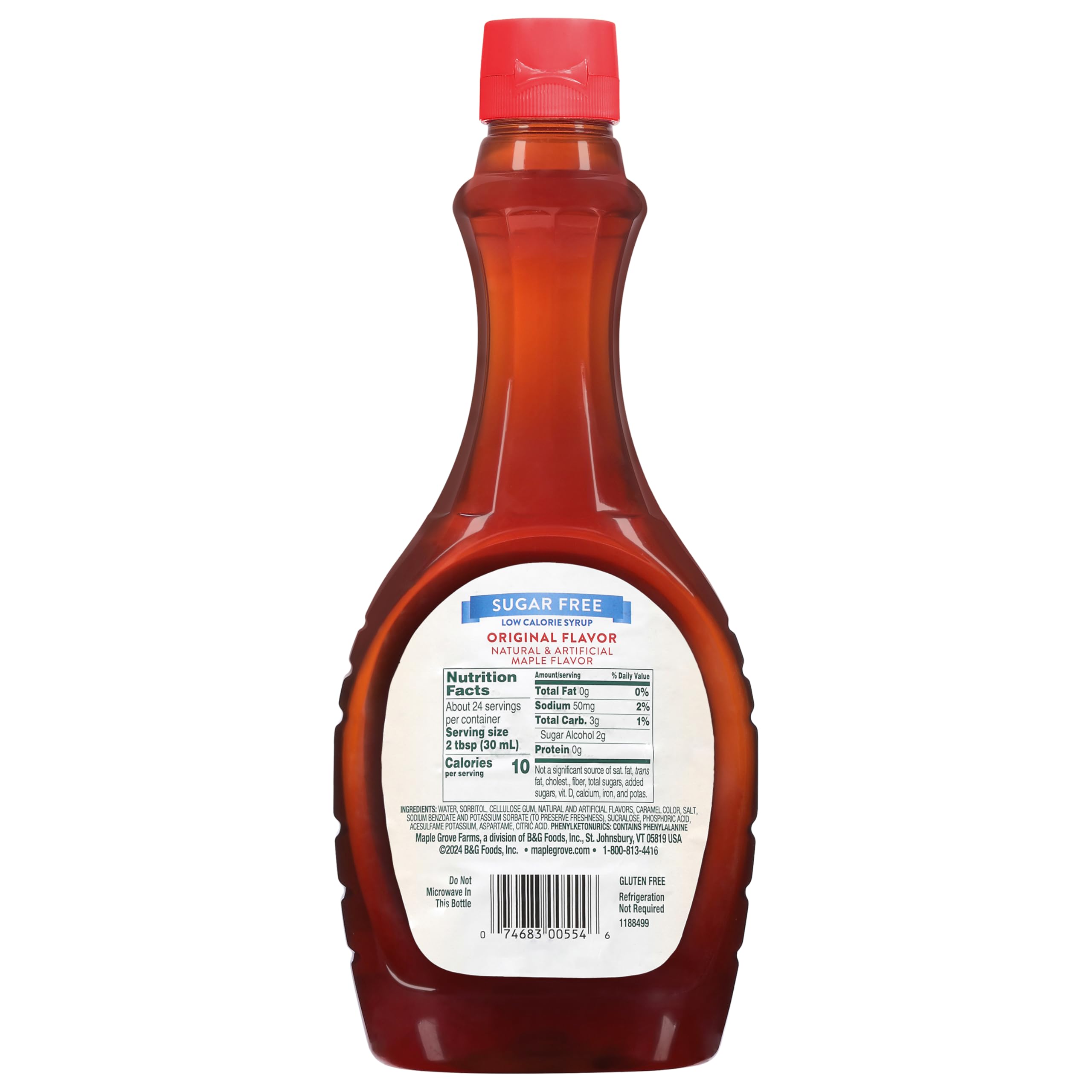 Maple Grove Farms Vermont Sugar Free Syrup, 24 Ounce