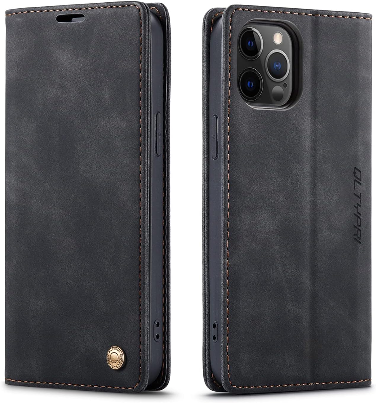 QLTYPRI Case for iPhone 12 Pro Max, Vintage PU Leather Wallet Case Card Slot