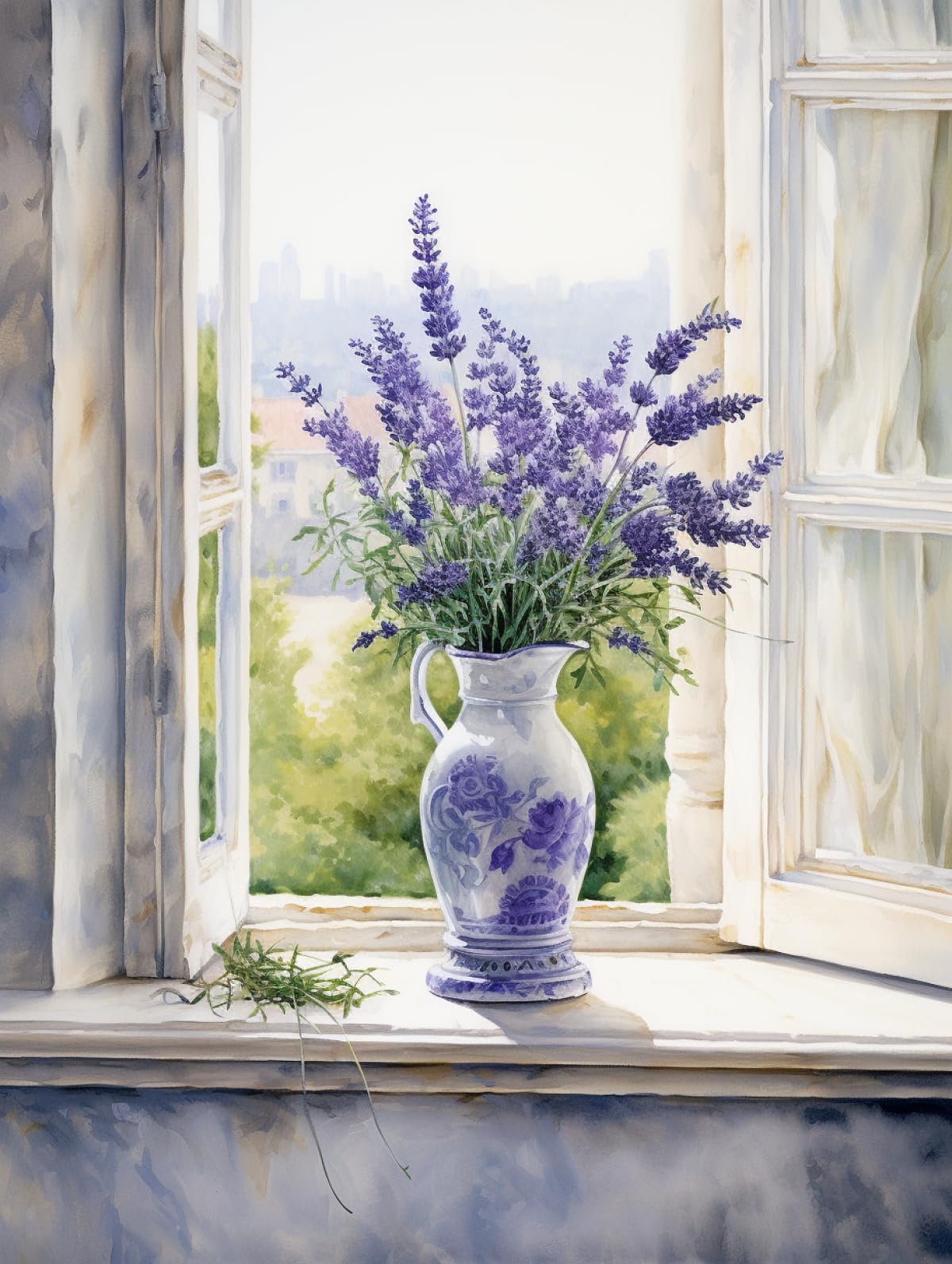 Kit Da Ricamo Con Perline Fai-Da-Te Vintage Lavanda Kit Da Ricamo Con Perline Paesaggio Kit Mezzopunto Kit Punto Croce Con Perline Pittura Con Perline 3D Artigianato 40x50cm