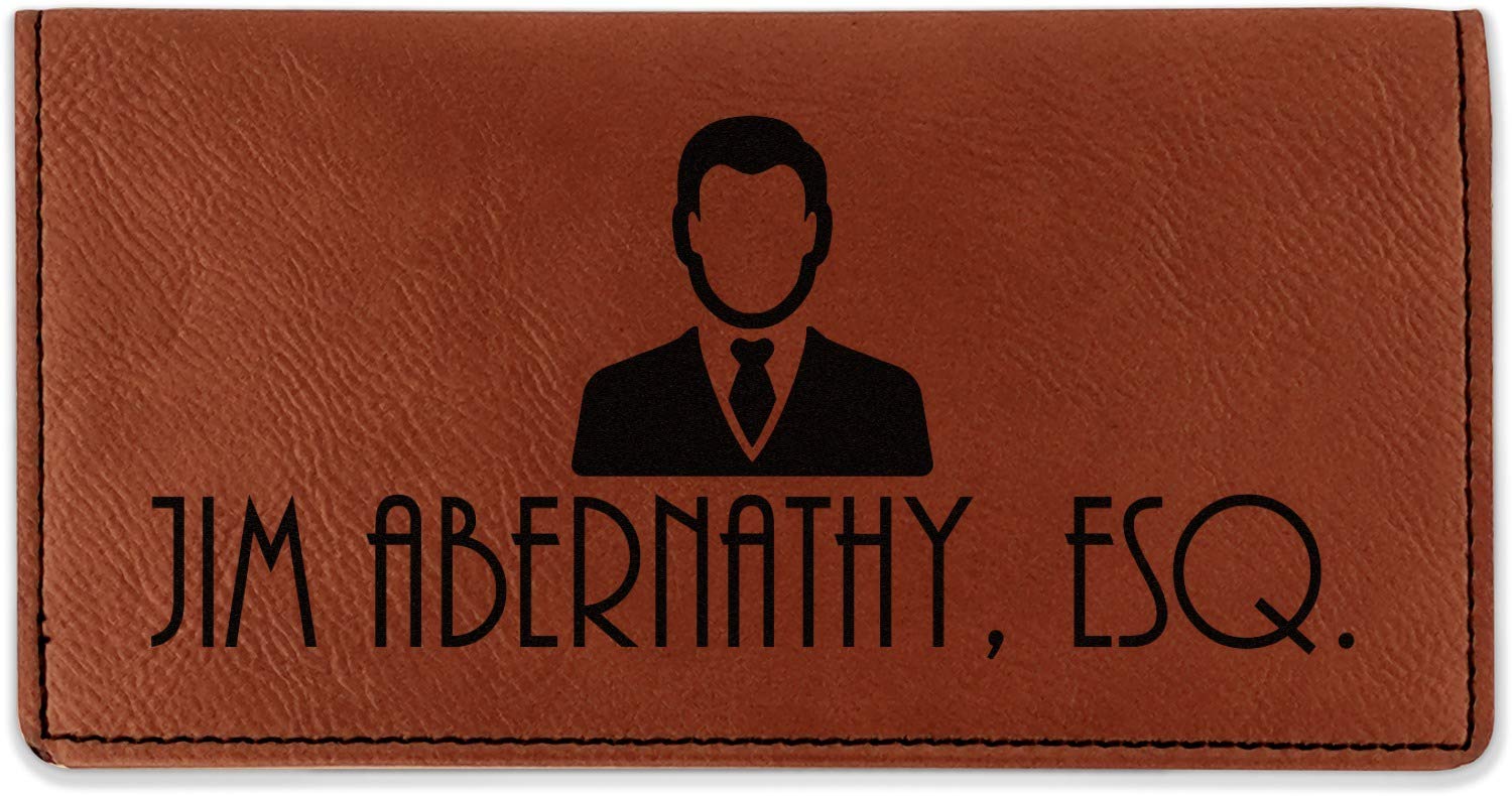 Personalized Lawyer/Attorney Avatar Leatherette Checkbook Holder - Single Sided