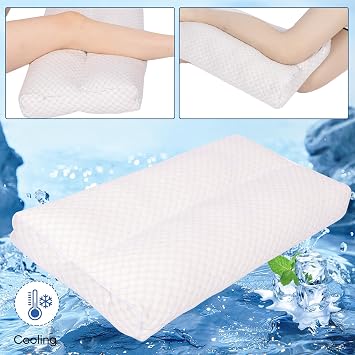 Cooling Knee Pillow for Side Sleeper, 3Leg Pillow for Side Sleeping, 100% Cooling Fabric Pillow for Between Knees While Sleeping - High Support Alternative for Relieving Leg, Back, and Knee Pain