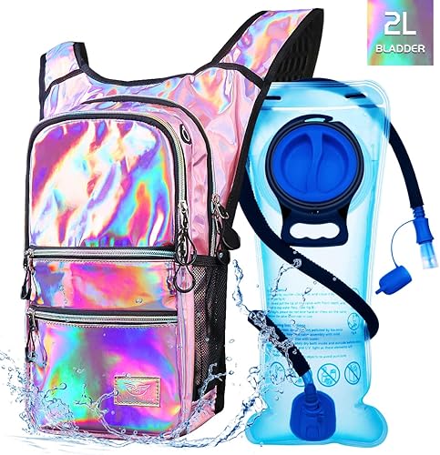 Paquete de mochila de hidratación, mochila de agua de 20 litros incluida, bolsa de hidratación de 2 litros, esencial para festivales, paquete de