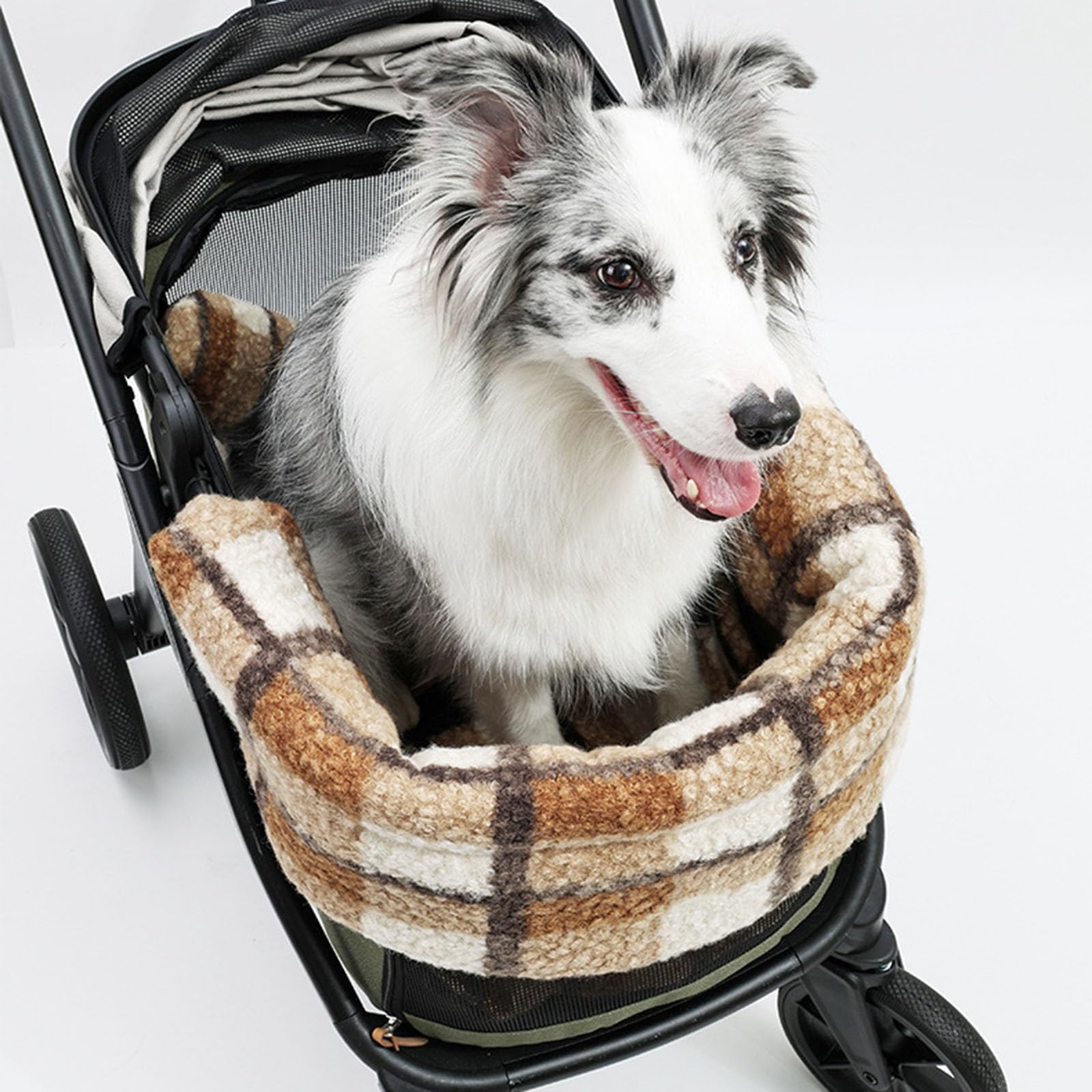 Set di 1 tappetino per passeggino per animali domestici, marrone
