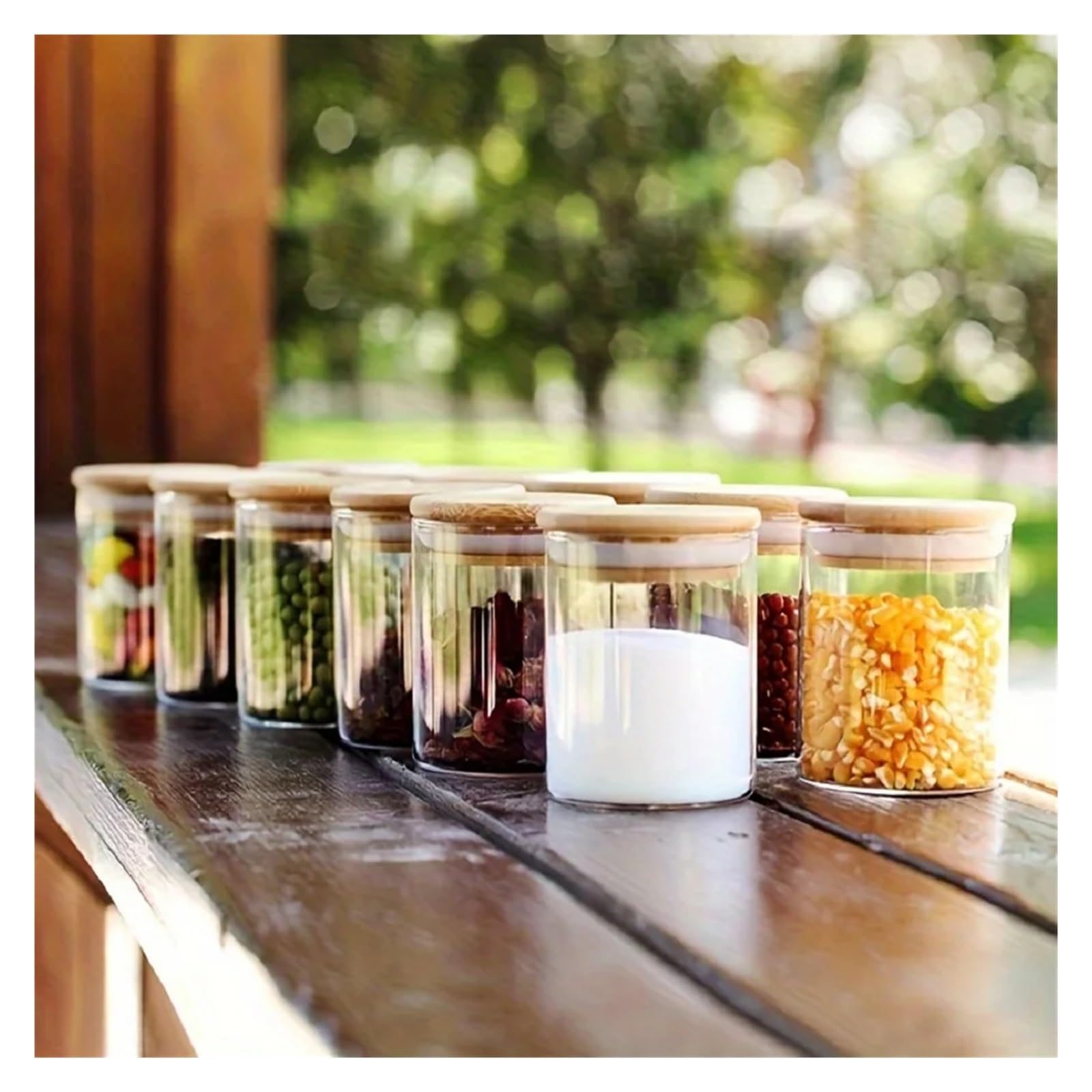 12 tarros de cristal for almacenar especias, 227 ml (8 oz), minitarros con tapa hermética for la cocina, ideales for azúcar, galletas y arroz