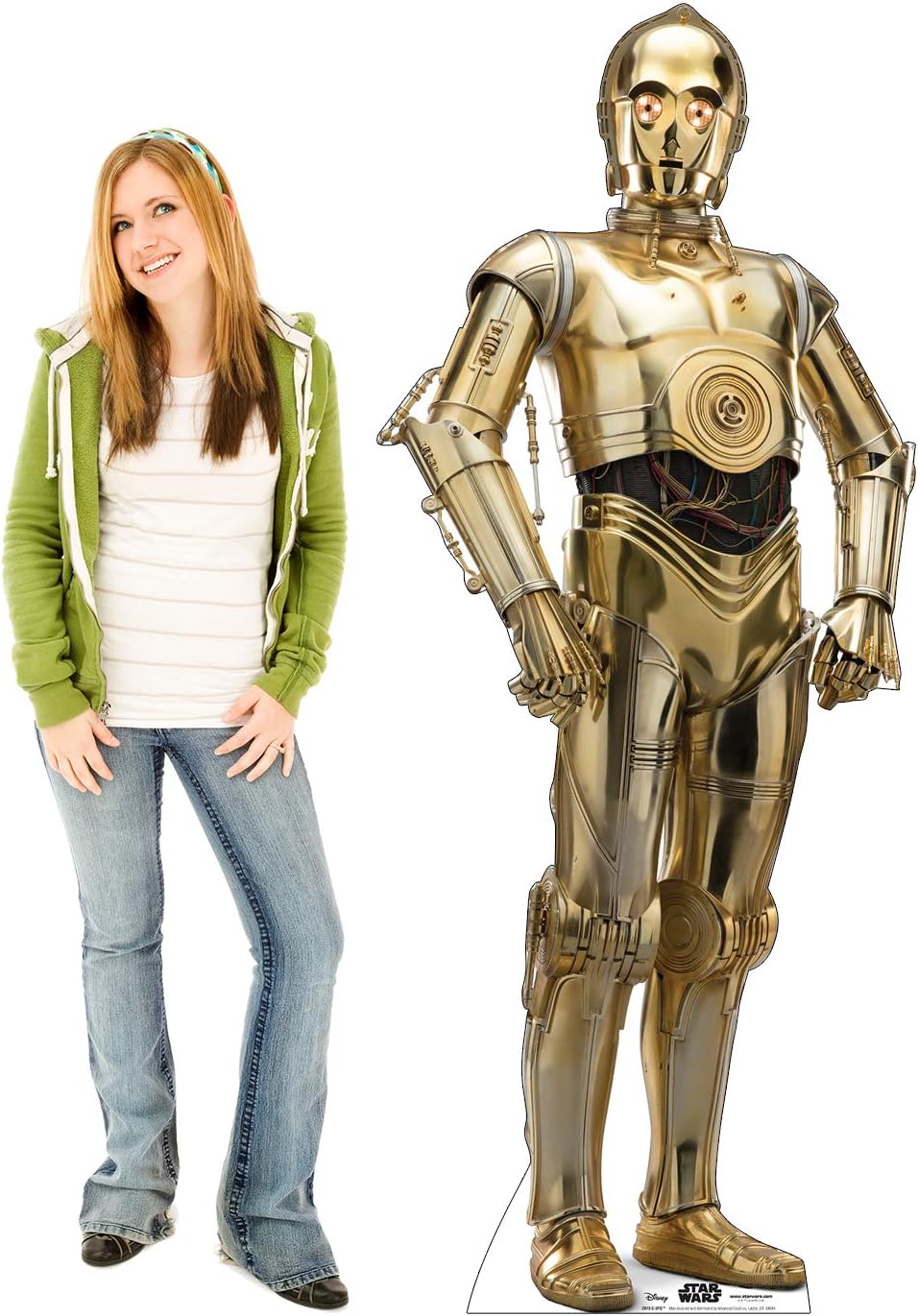 C-3PO Star Wars IX Life-Size Gold Cardboard Standup