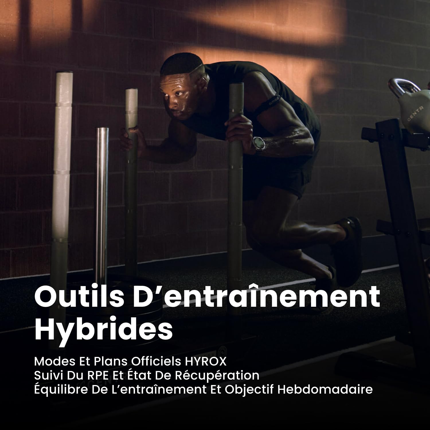 Amazfit Balance 3 Montre connectée GPS 48 mm, écran AMOLED 1,5" avec Verre Saphir, NFC, Batterie 21 Jours, Lampe Torche, 64 Go Stockage, Cartes, HYROX, pour Android et iPhone, Acier Inoxydable