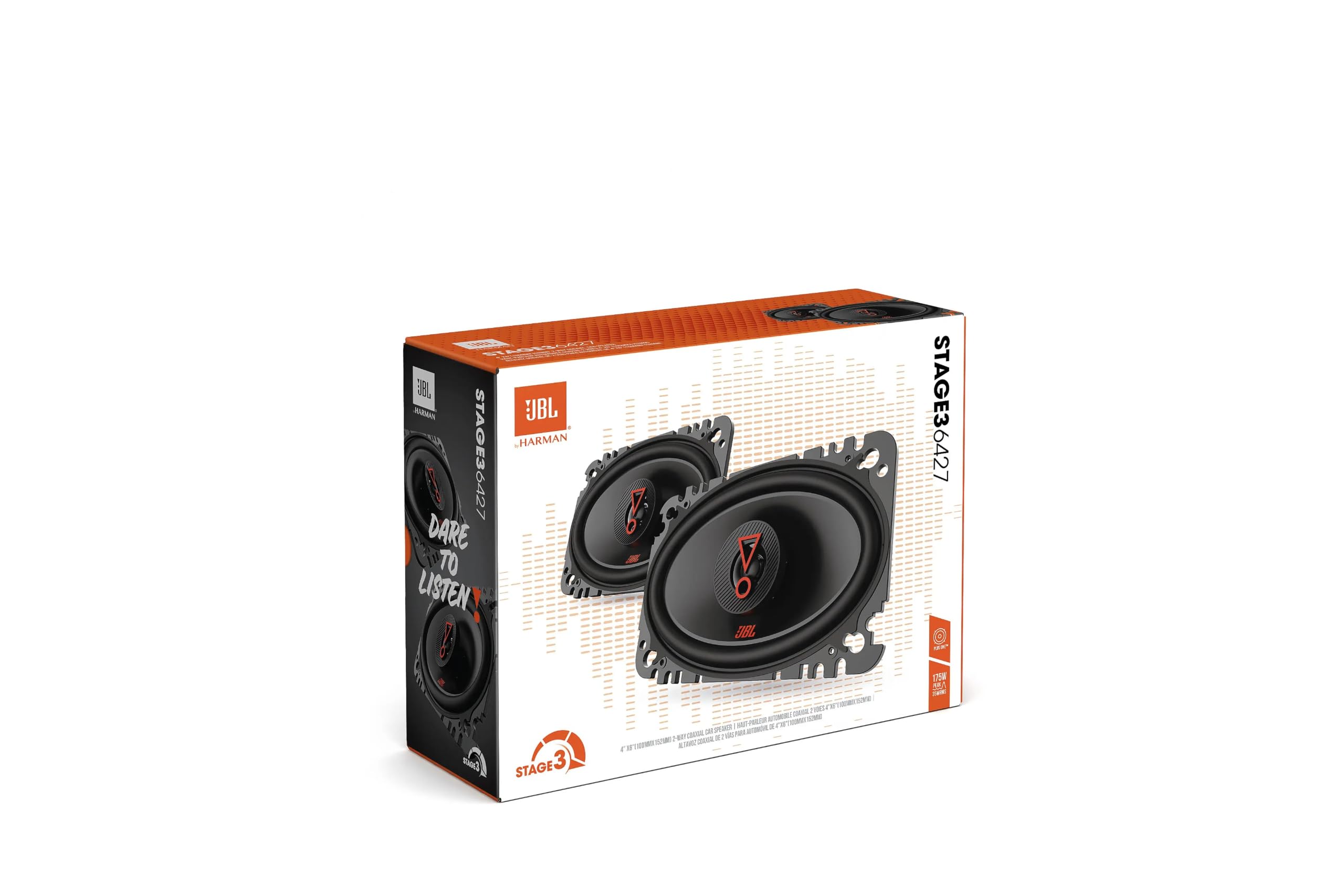 JBL Stage3 6427 Set di Altoparlanti Auto a 2 vie di Harman Kardon - Casse Auto da 175 Watt - impianto stereo ovale JBL 4" x 6" | 10 x 15 cm
