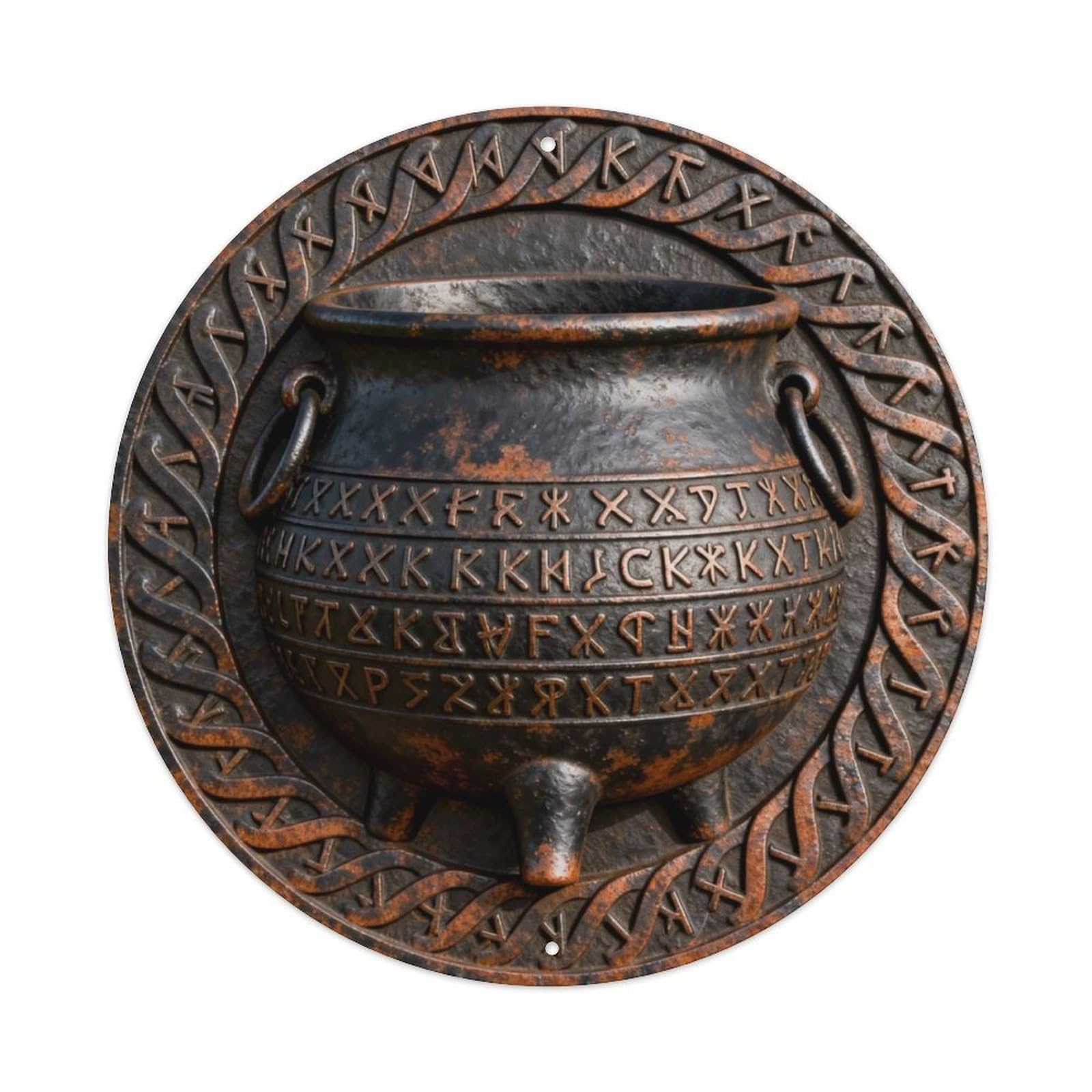 Celtic Dagda Cauldron Of Life Rune Metal Tin Sign Plaque