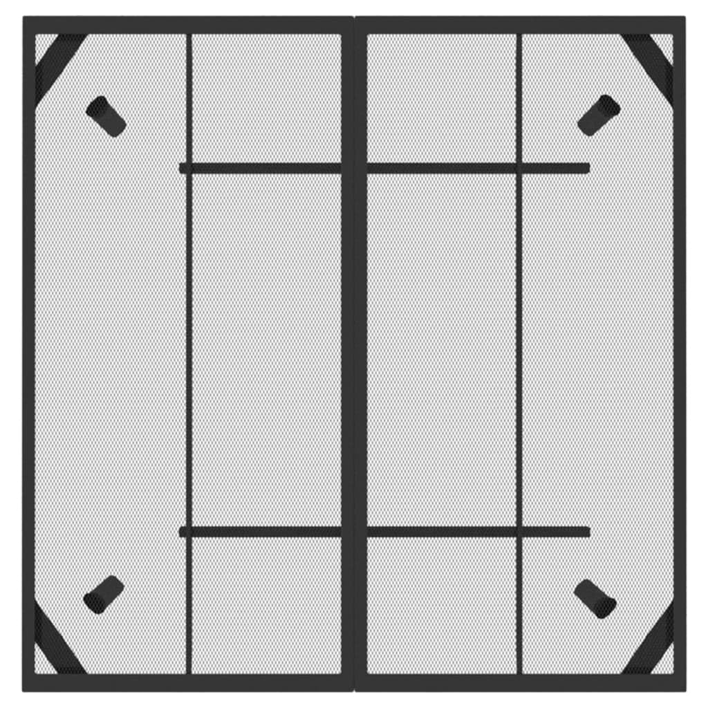 Tavolo da giardino antracite 100 x 100 x 72 cm, design a griglia in acciaio, quadrato, robusto tavolo da pranzo per esterni per terrazza e giardino, resistente alle intemperie