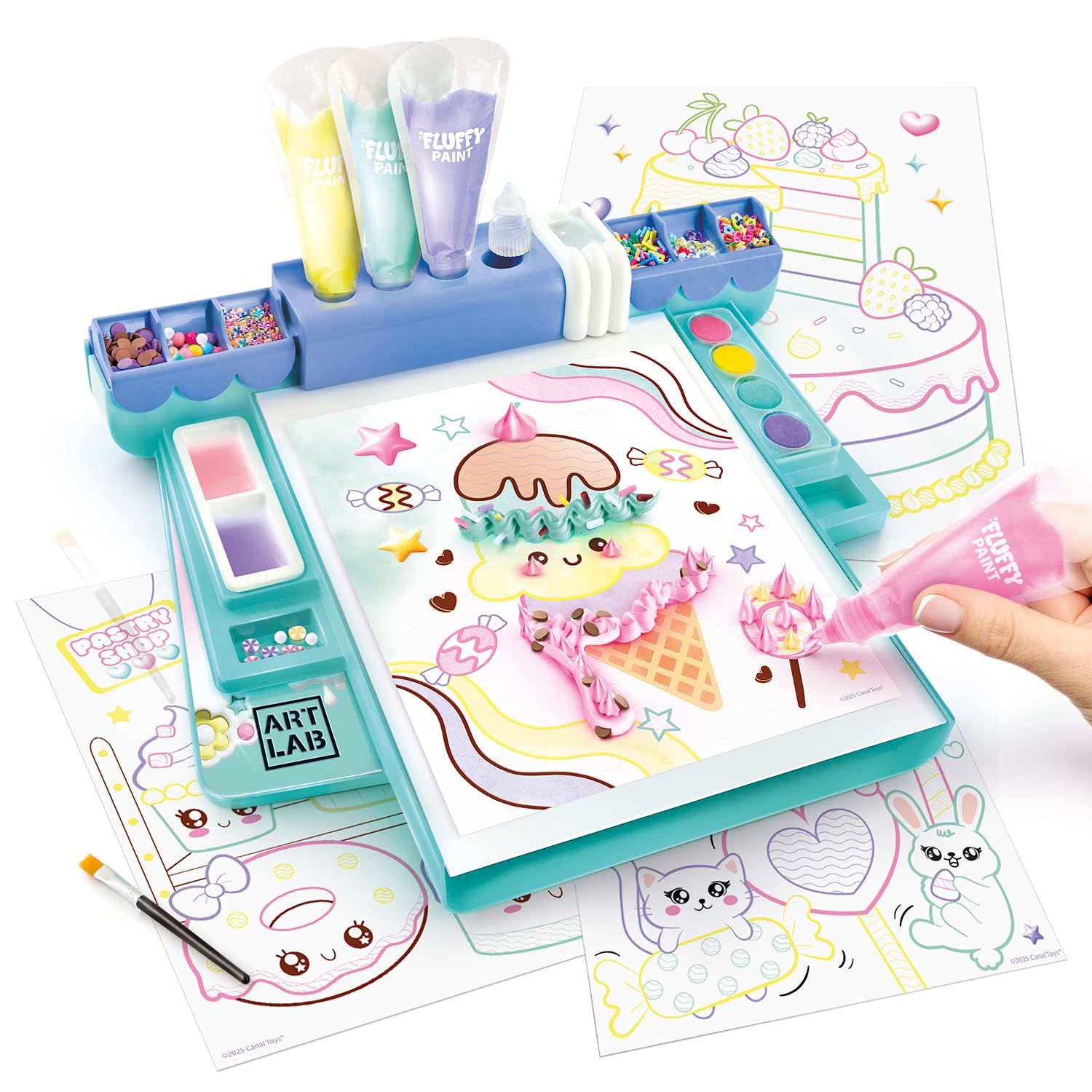 Canal Toys - Art Lab - Estudio de Acuarelas 3D con Pósters | Todo Incluido: Acuarelas, Pintura 3D, Plantillas, Decoraciones, Pósters, Pincel y Más