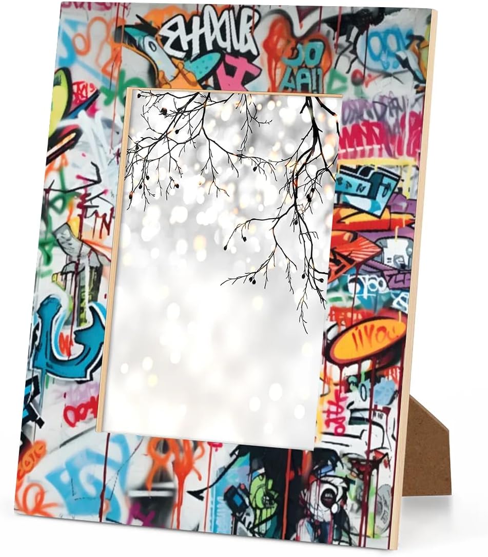 Art Graffiti Picture Frame 11x14, Abstract Pop Art Modern 11x14 Photo Frames with Stand Display Pictures for Wall and Tabletop Frames Collage for Home Gallery Office Decor