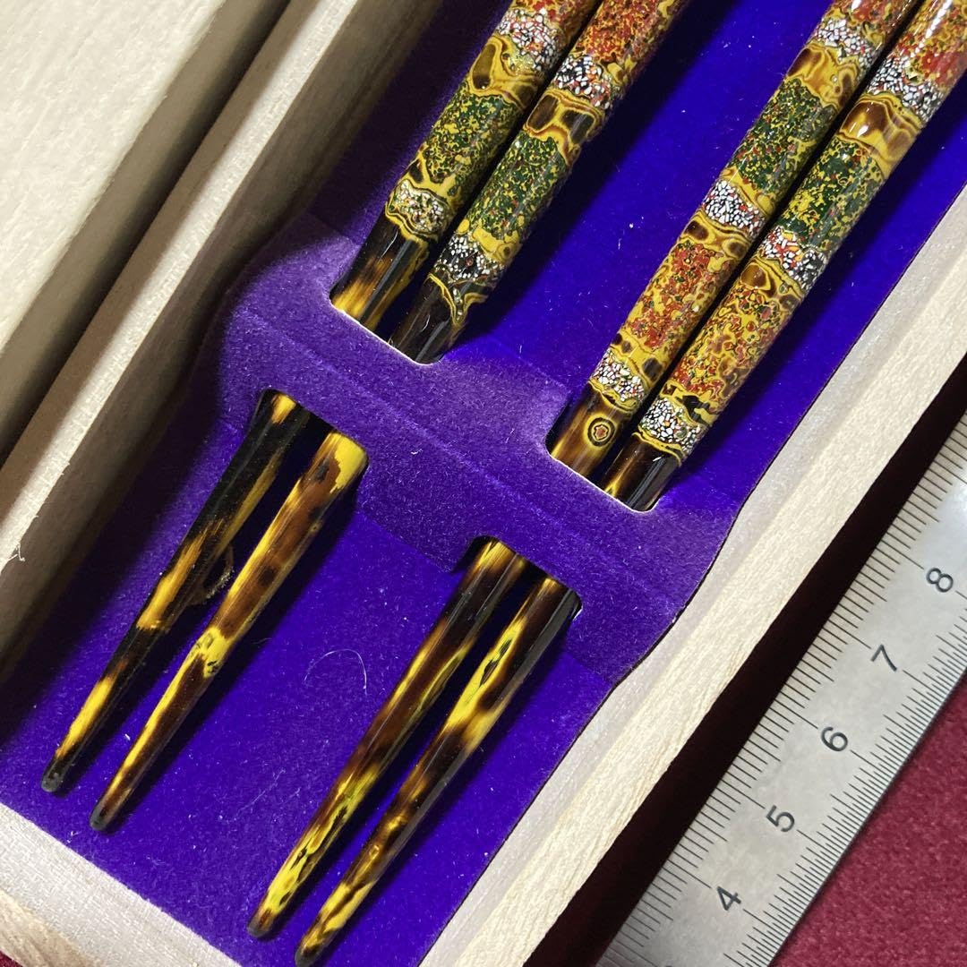 【新品未使用】輪島塗り 箸 夫婦箸セット 伝統工芸 天然木 本うるし　輪島本塗 Amazon.co.jp: 輪島塗り 箸 夫婦箸セット 伝統工芸 天然木 本