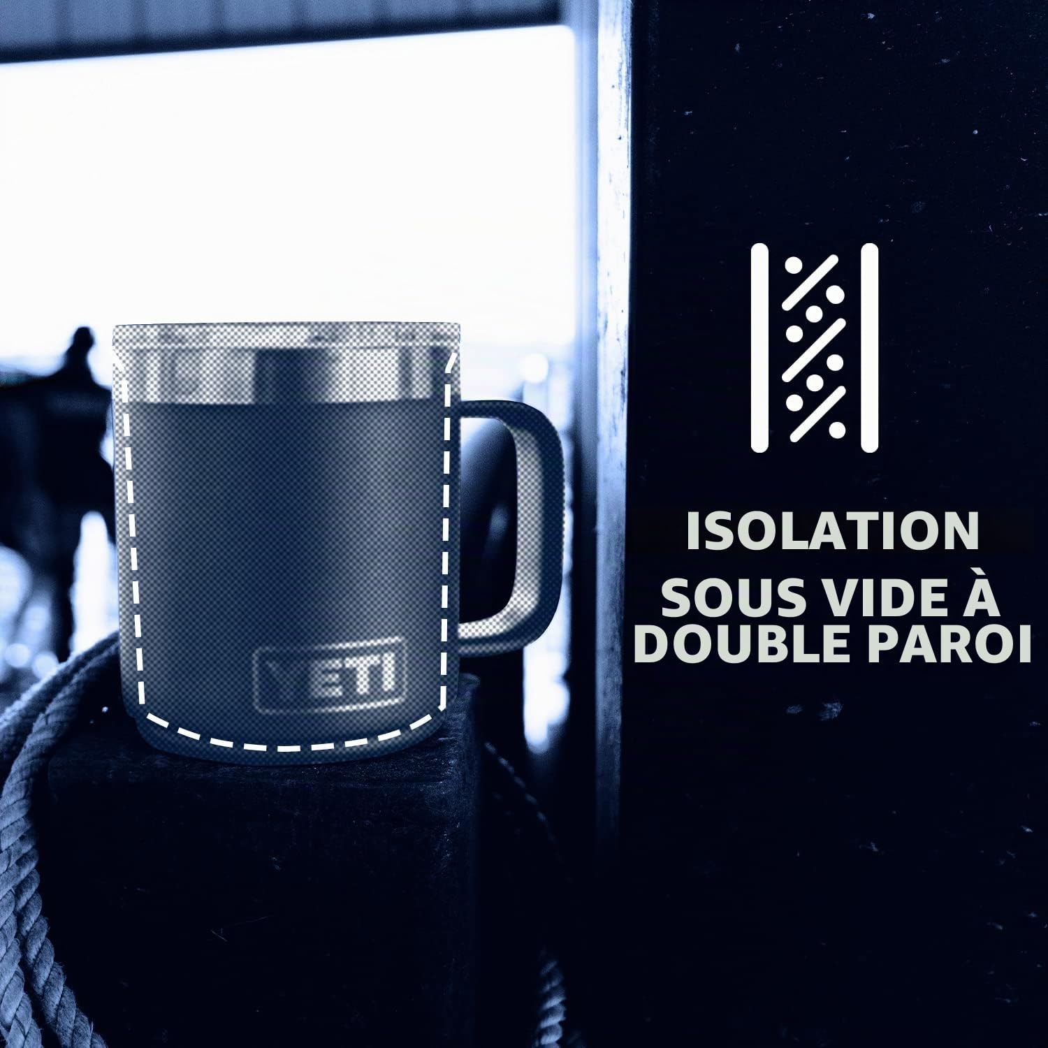 YETI Rambler 10 oz Stackable Mug, Vacuum Insulated, Stainless Steel with MagSlider Lid, Black