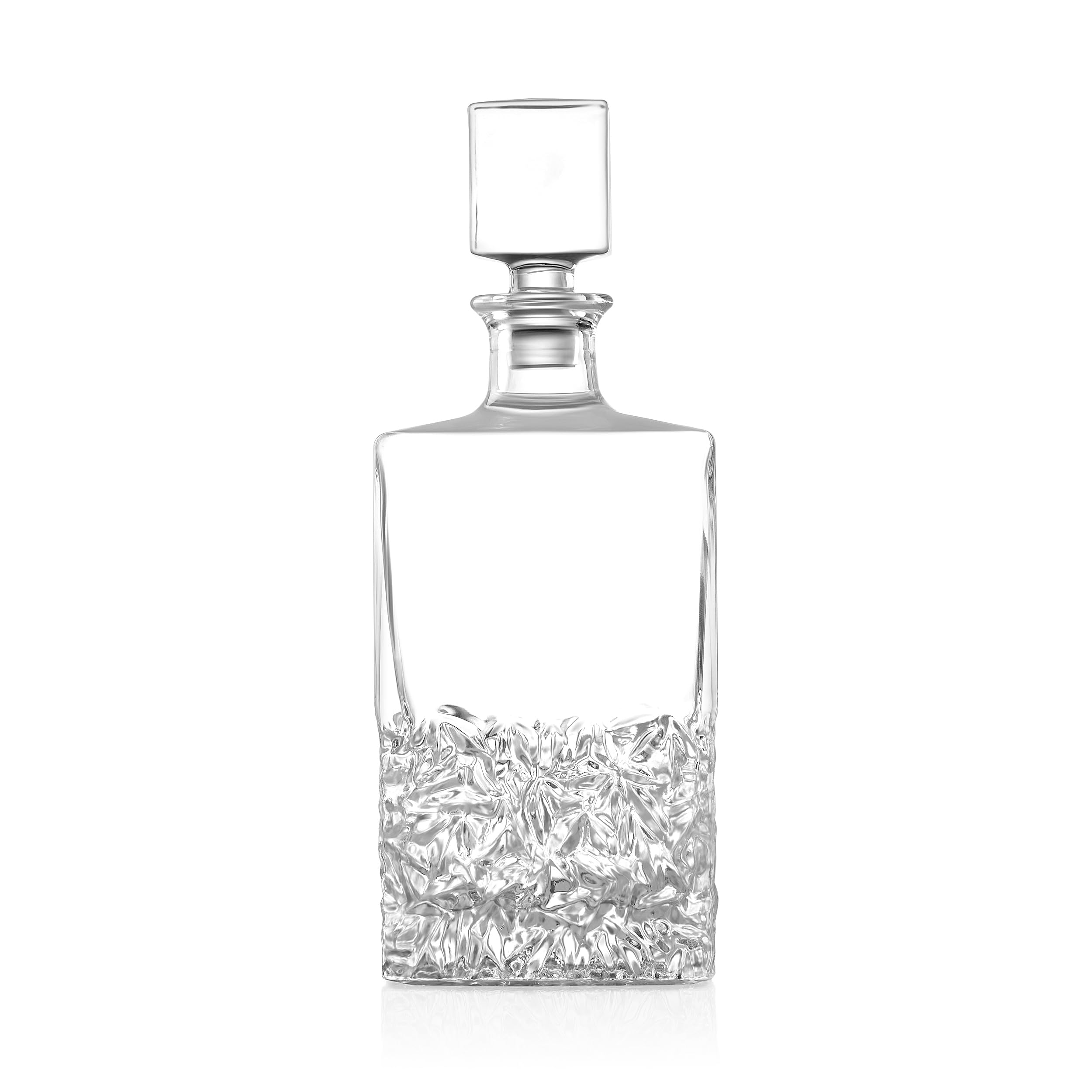 Makerflo Whiskey Decanter 27 oz Customizable with Airtight Stopper Set of 1 | Liquor Decanter Bottle for Wine Scotch Bar Home Decoration, Ideal for Personalization- Laser Engraving UV DTF Vinyl Epoxy