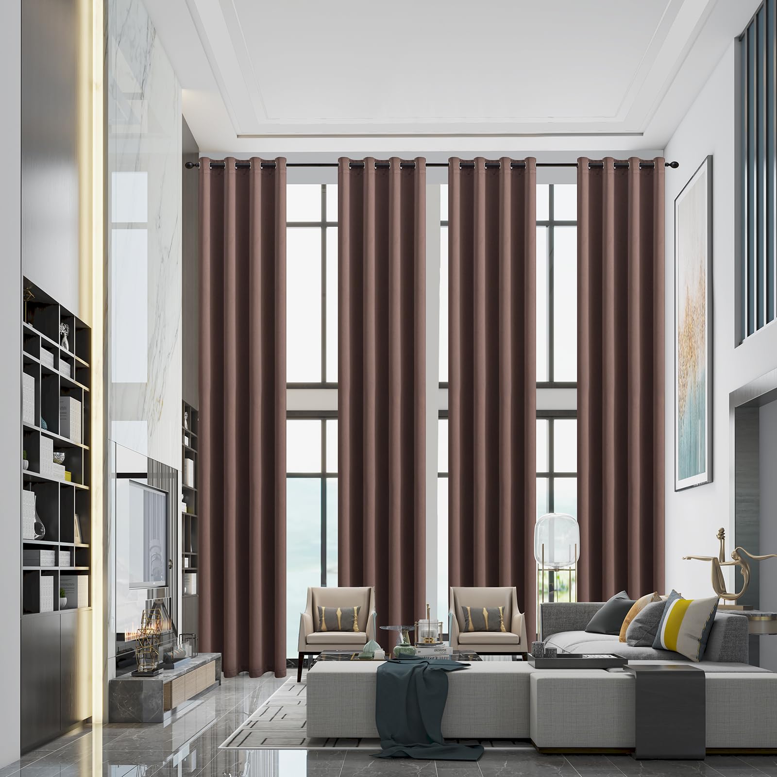 Qiseca 20Ft Blackout Curtain