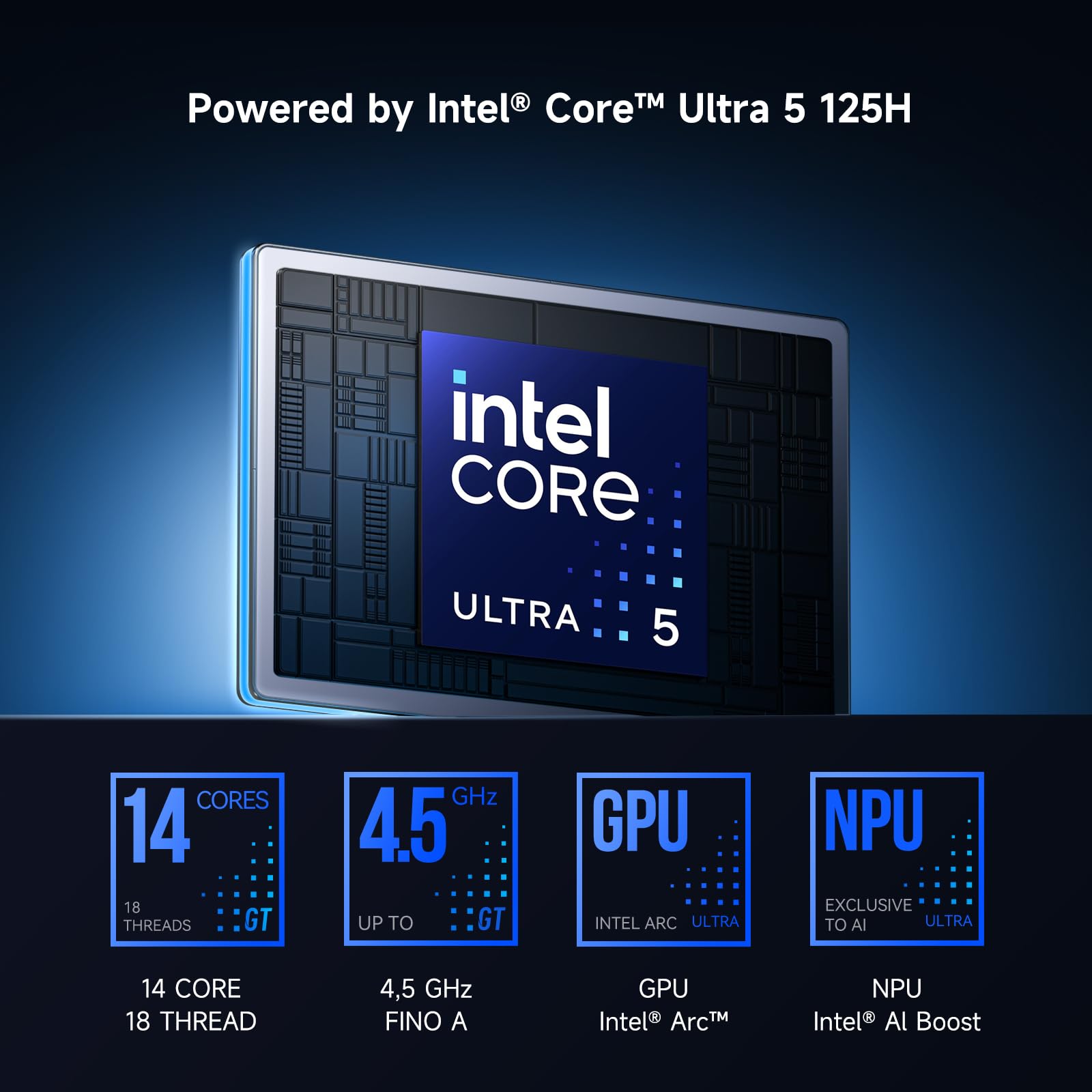 ALLDOCUBE Tablet 2-in-1 da 13 pollici con Tastiera e Stilo, Laptop Win 11 Home Intel Core Ultra 5 125H, PC Touchscreen 16GB RAM+1TB SSD, Display 2,5K, PD 65W, WiFi 6, QWERTY
