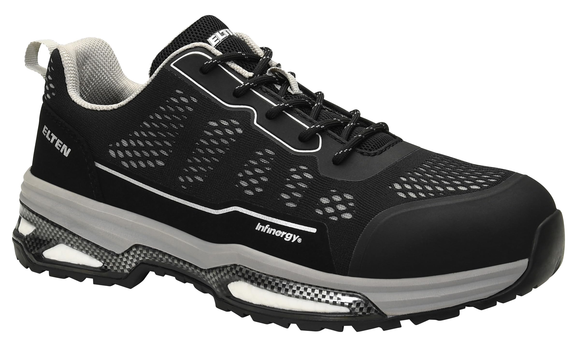 ELTEN Corby XXE Black Low ESD S1 | Sicherheitsschuhe für Damen & Herren, Stahlkappe, leicht, atmungsaktiv
