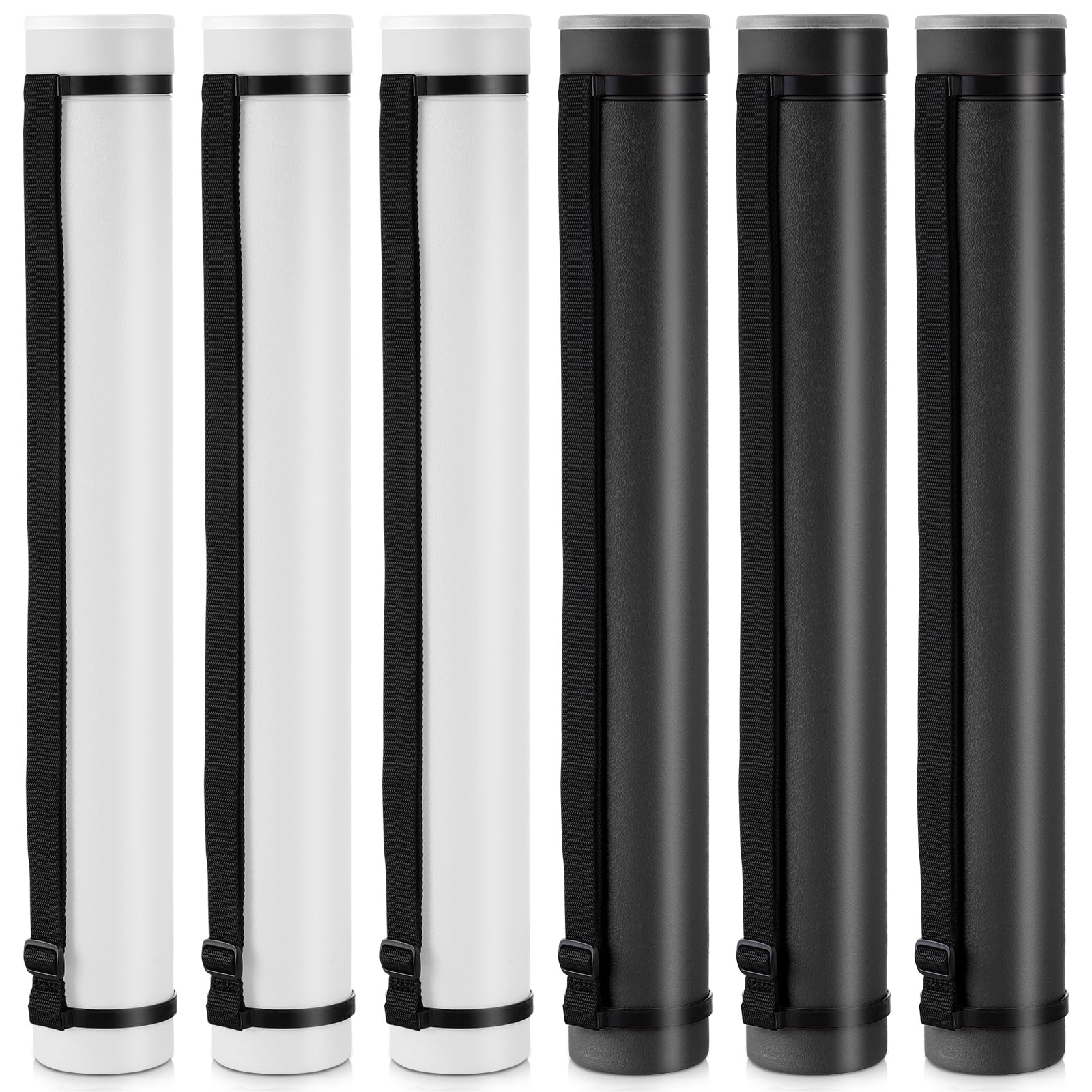 Yahenda 6 Pcs Expandable Poster Tubes Bulk,, Black, White
